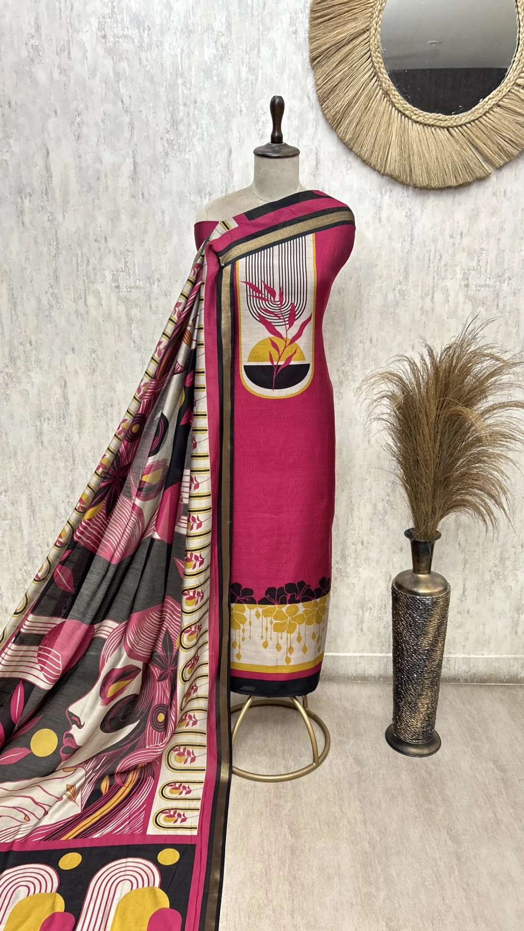 Urban Maheshwari Charm Unstitched Suit
