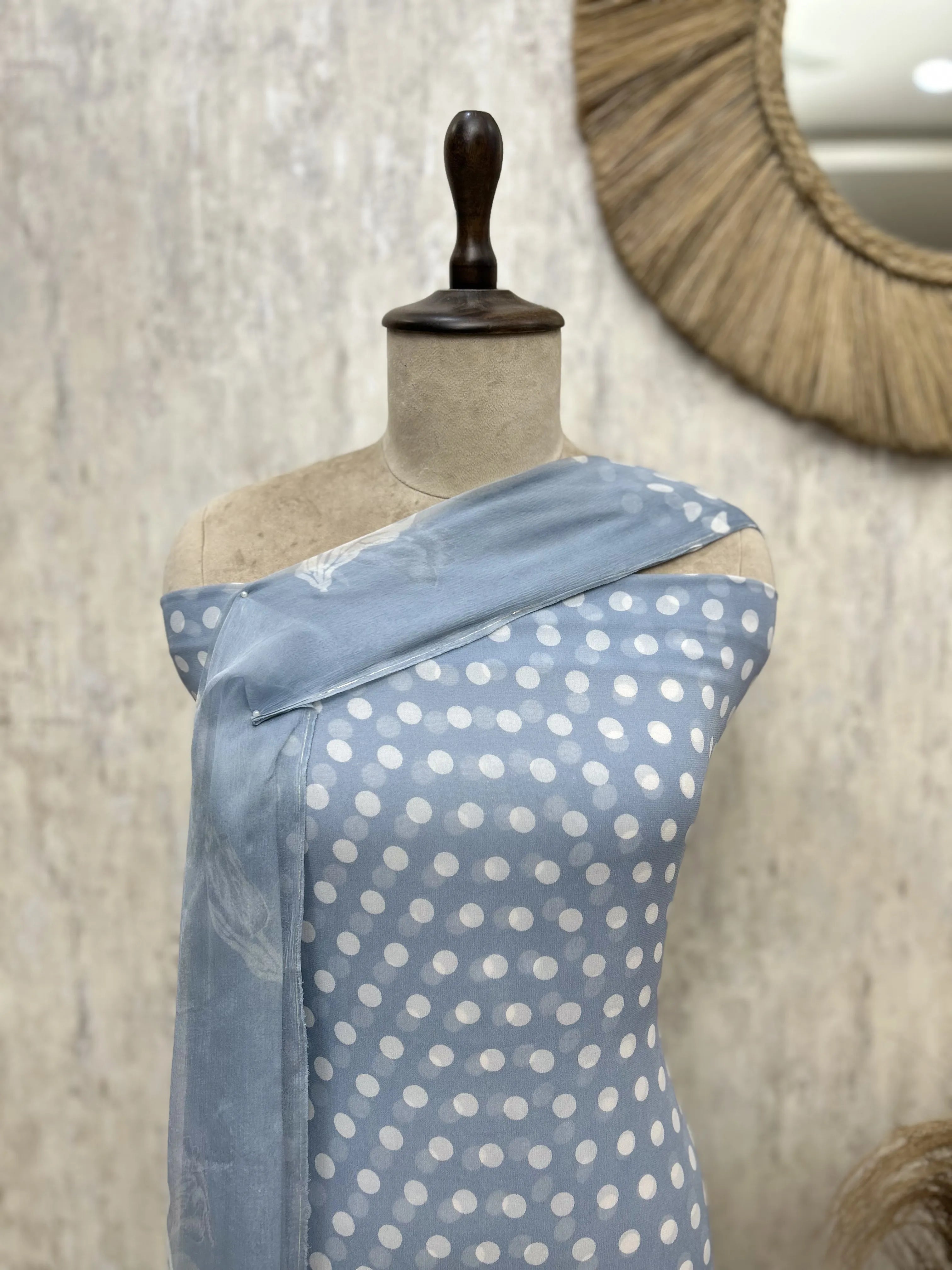 Retro Polka Dot Unstitched Suit