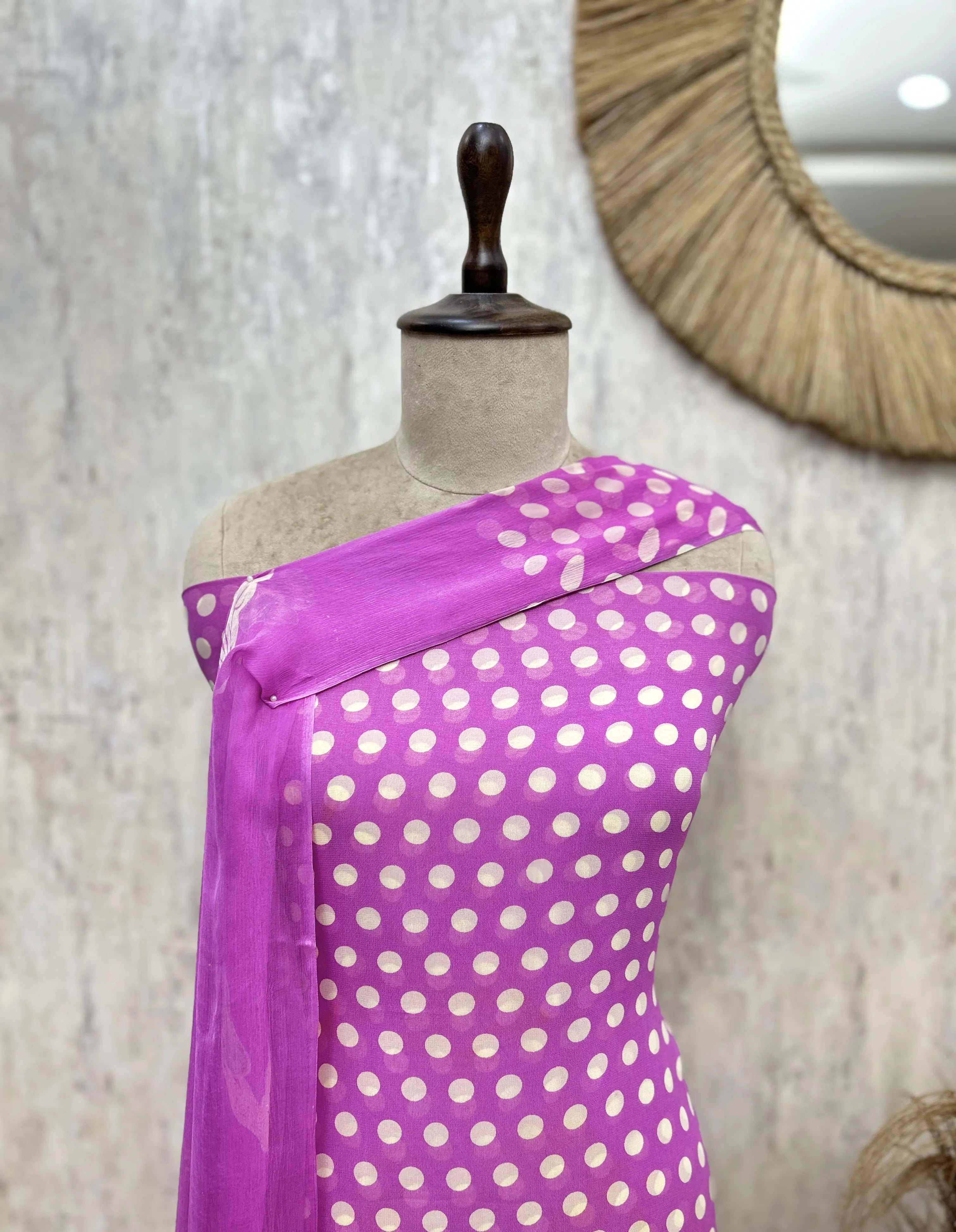 Retro Polka Dot Unstitched Suit