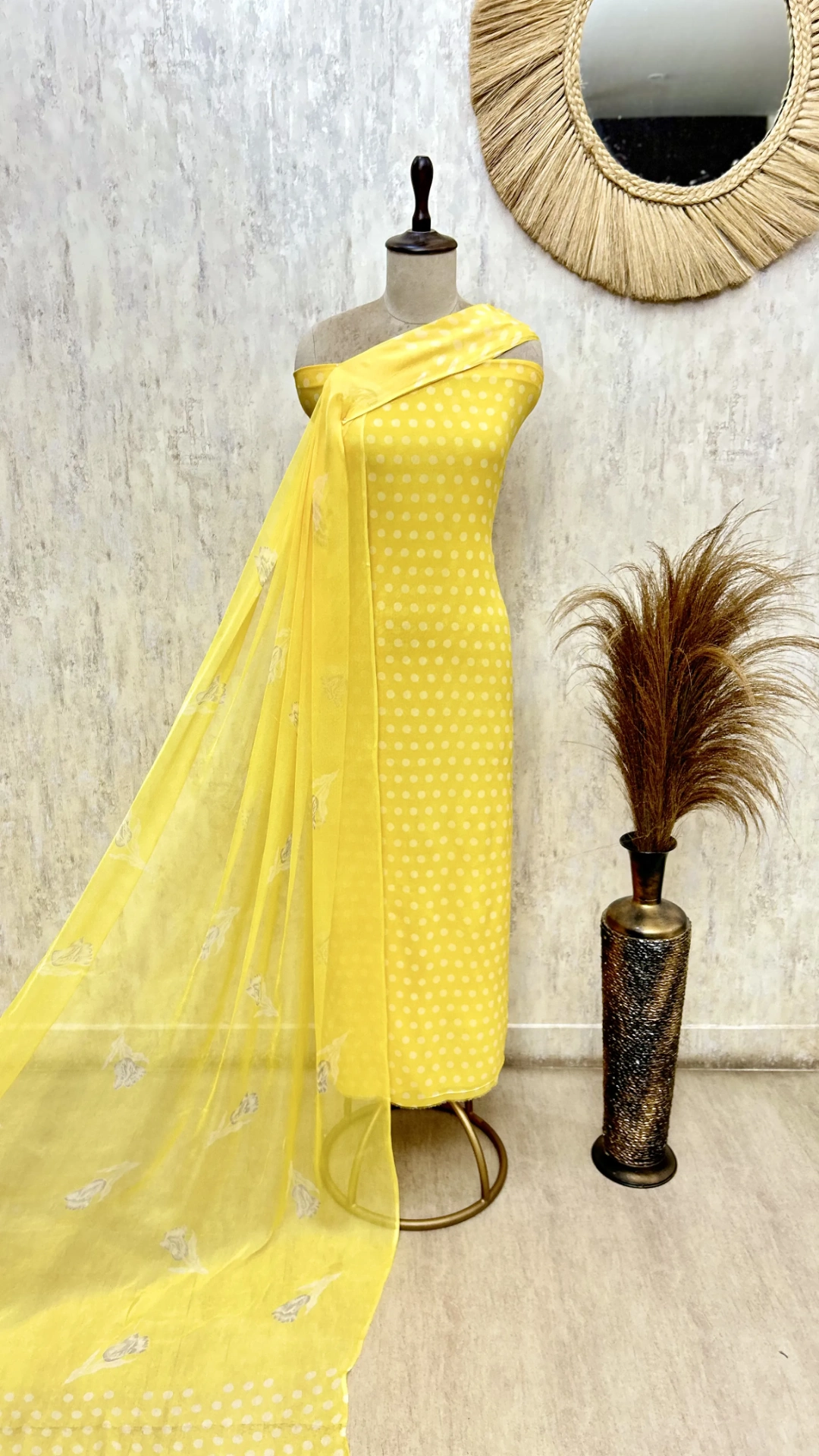 Retro Polka Dot Unstitched Suit