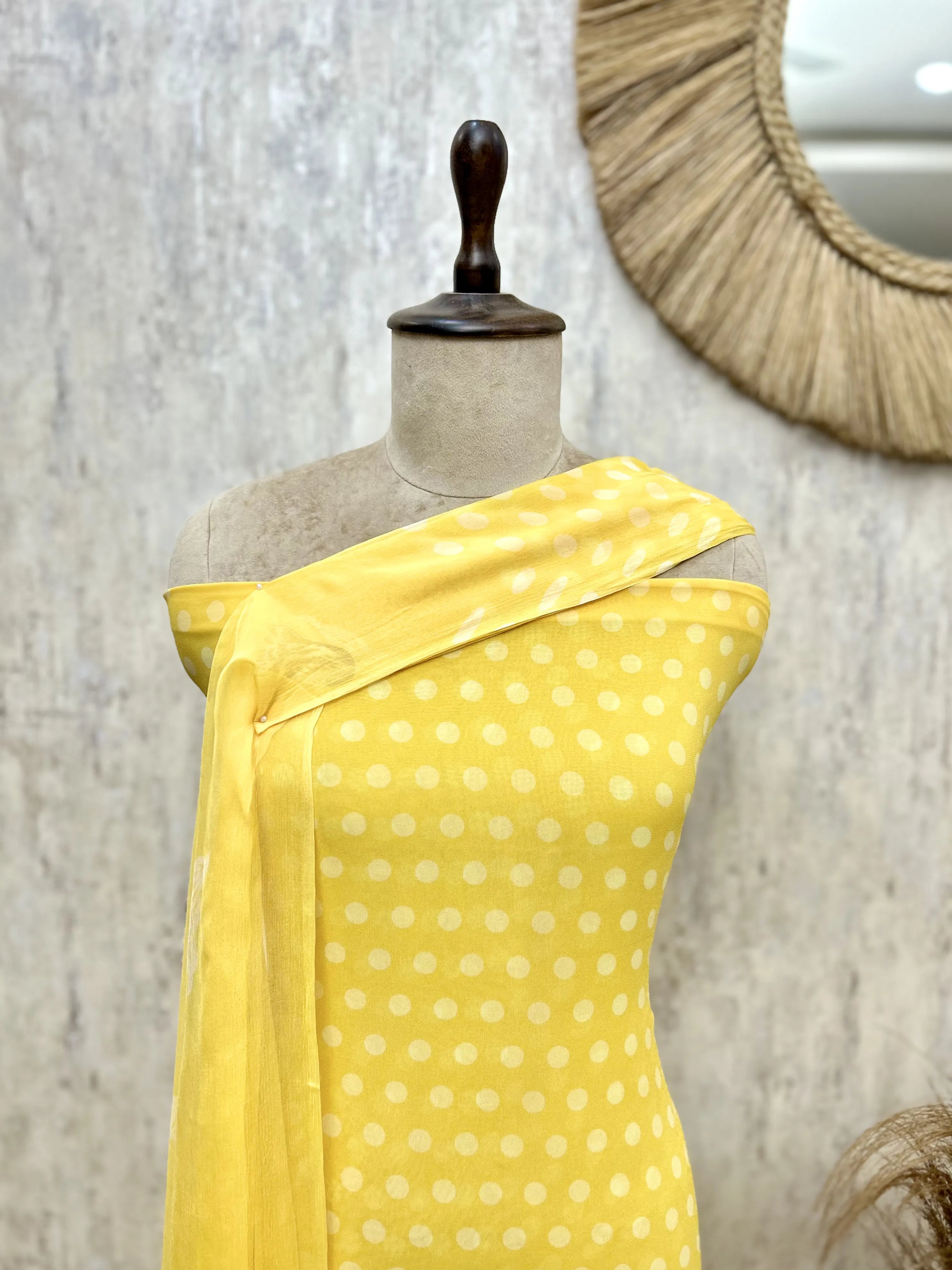 Retro Polka Dot Unstitched Suit