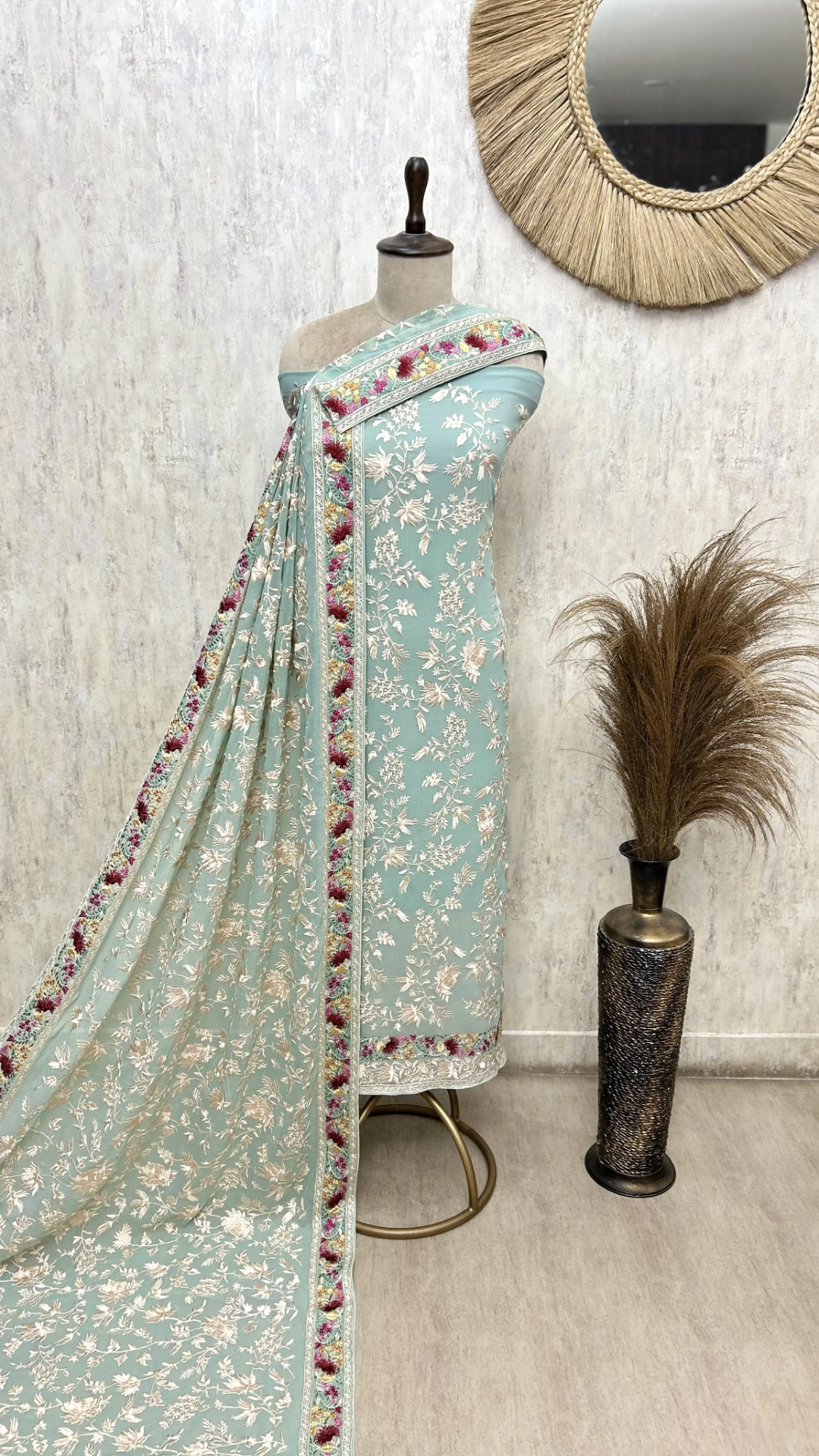 Resham Jaal Georgette Unstitched Suits
