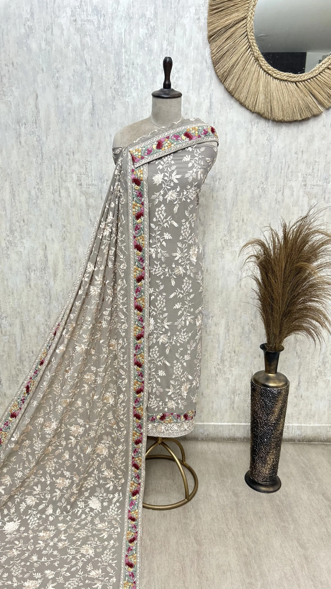Resham Jaal Georgette Unstitched Suits
