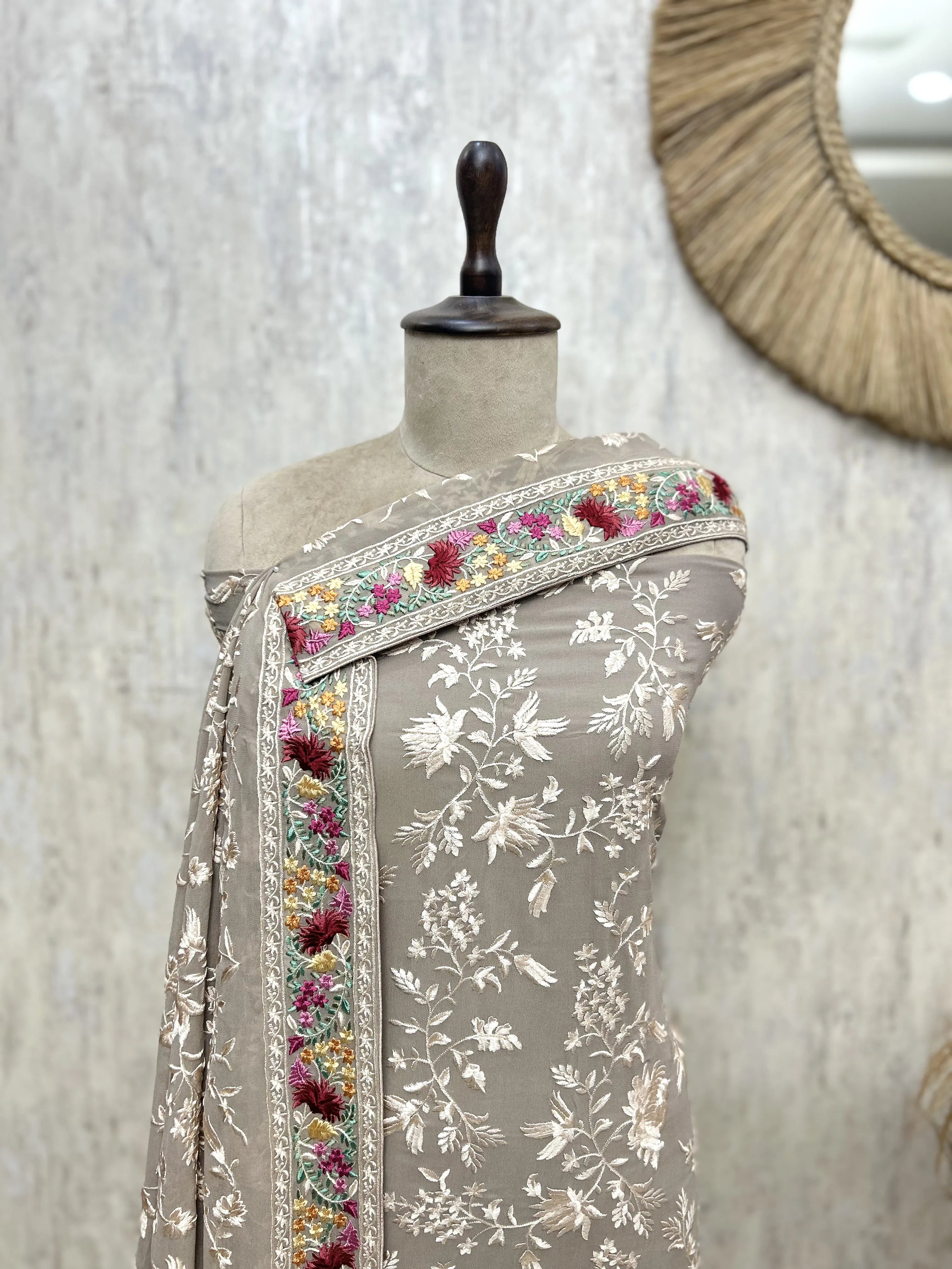 Resham Jaal Georgette Unstitched Suits