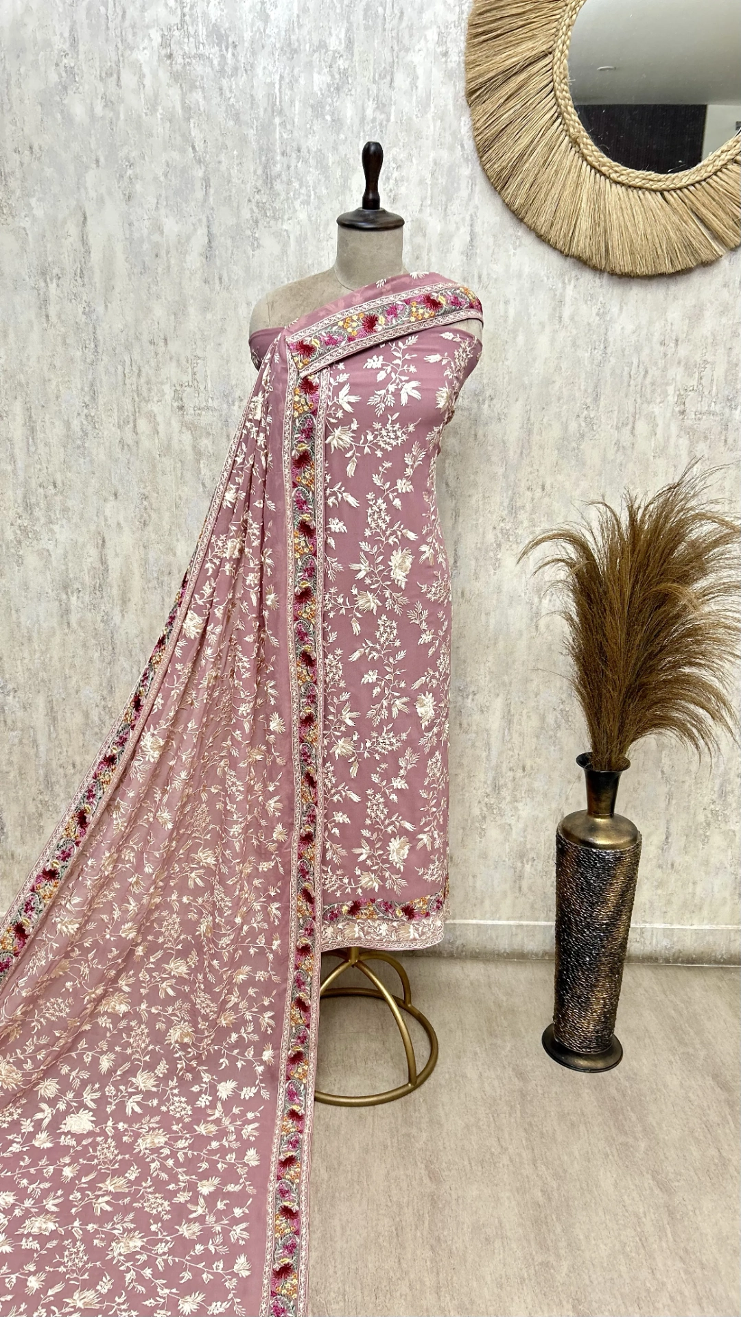 Resham Jaal Georgette Unstitched Suits