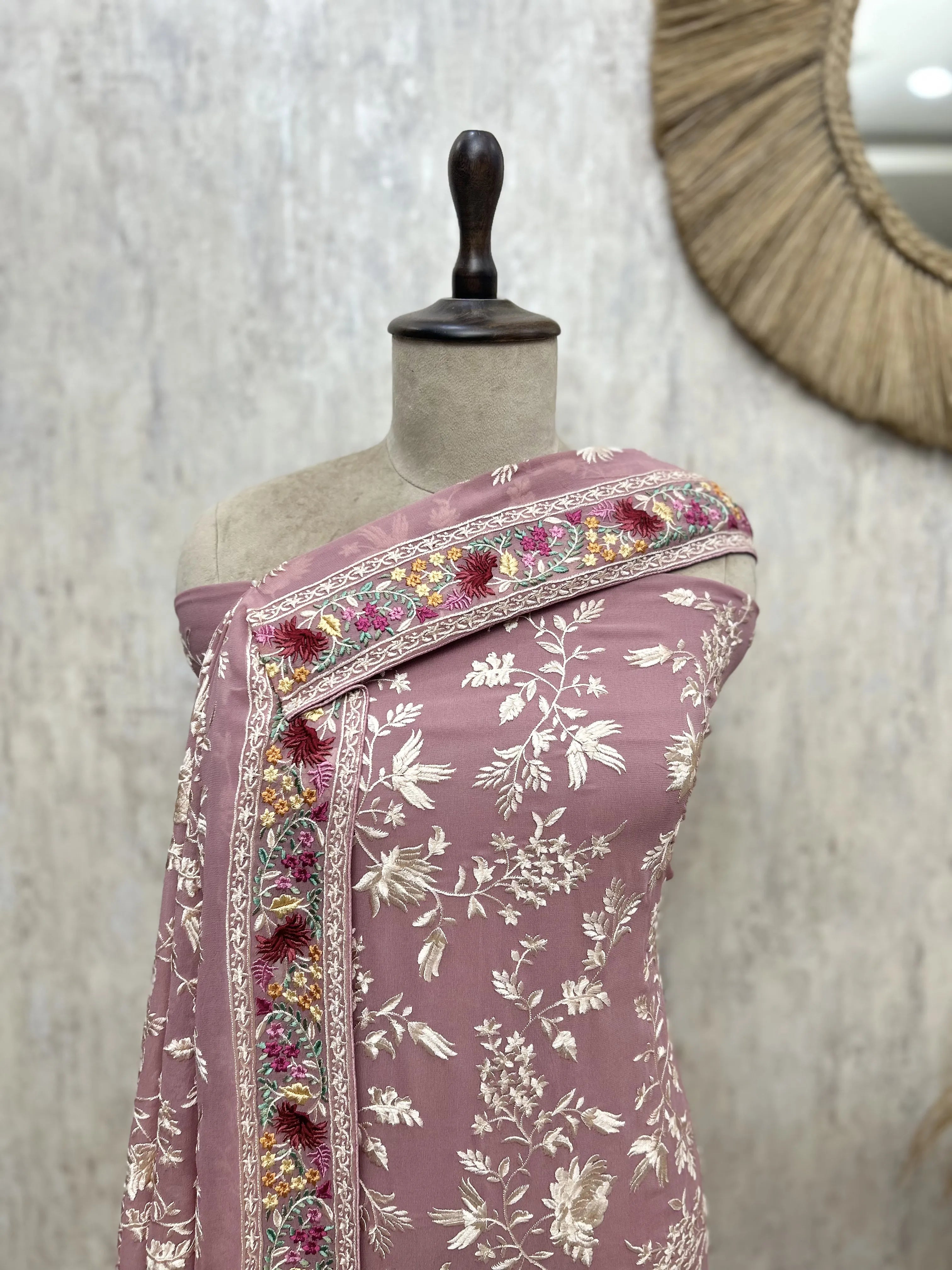 Resham Jaal Georgette Unstitched Suits