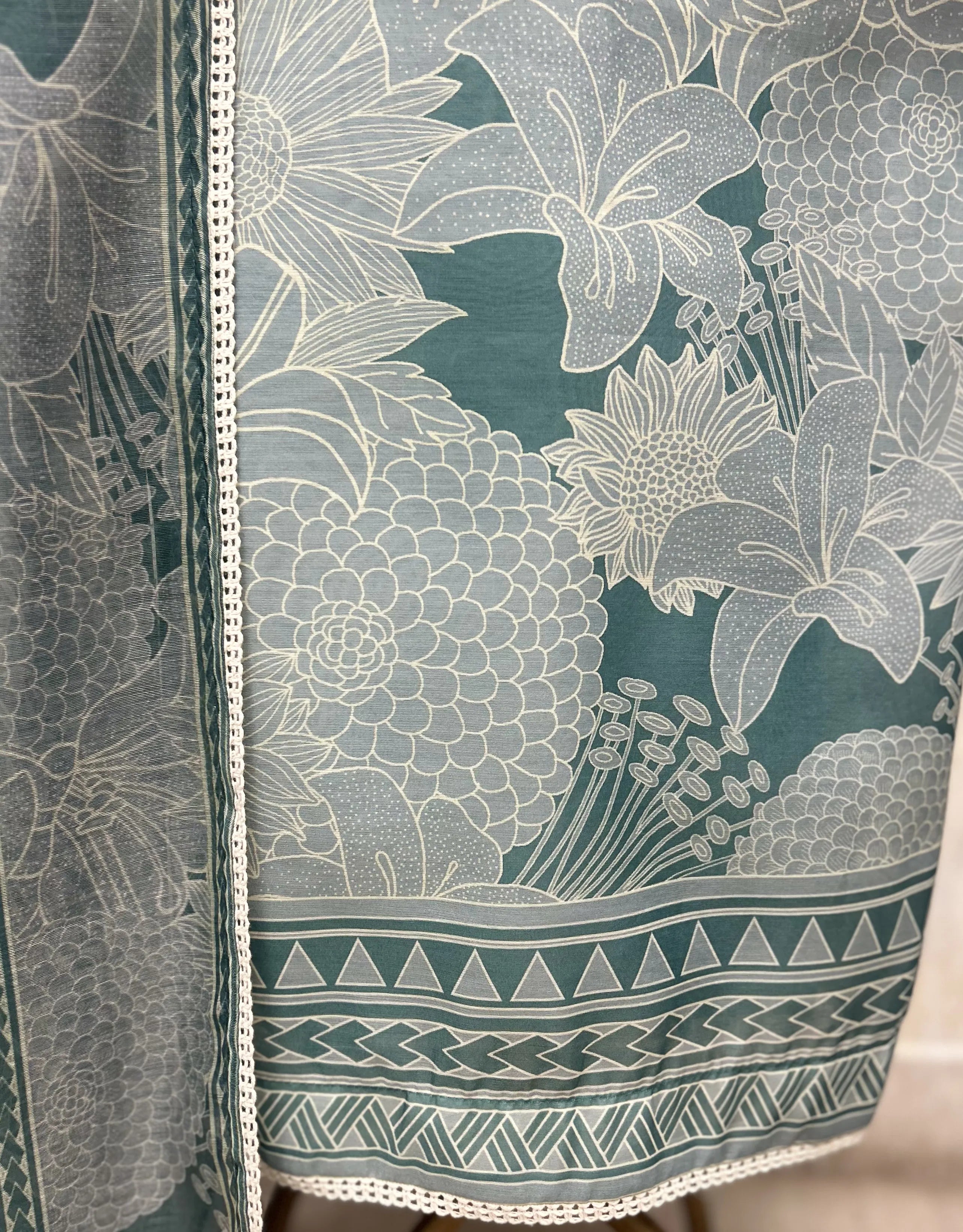 Floral Embroidered Maheshwari Unstitched Suits