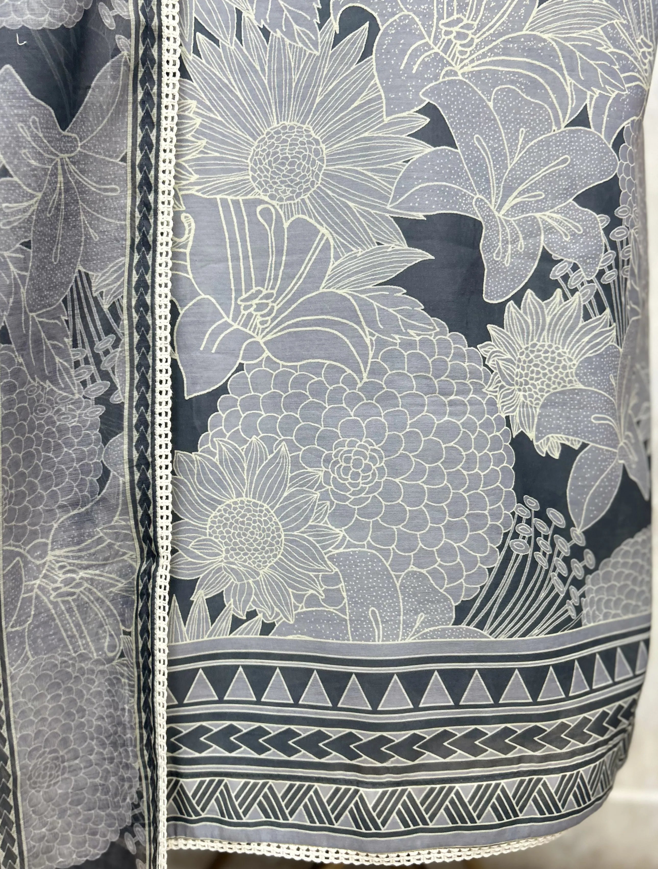 Floral Embroidered Maheshwari Unstitched Suits