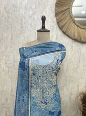Floral Embroidered Maheshwari Unstitched Suits
