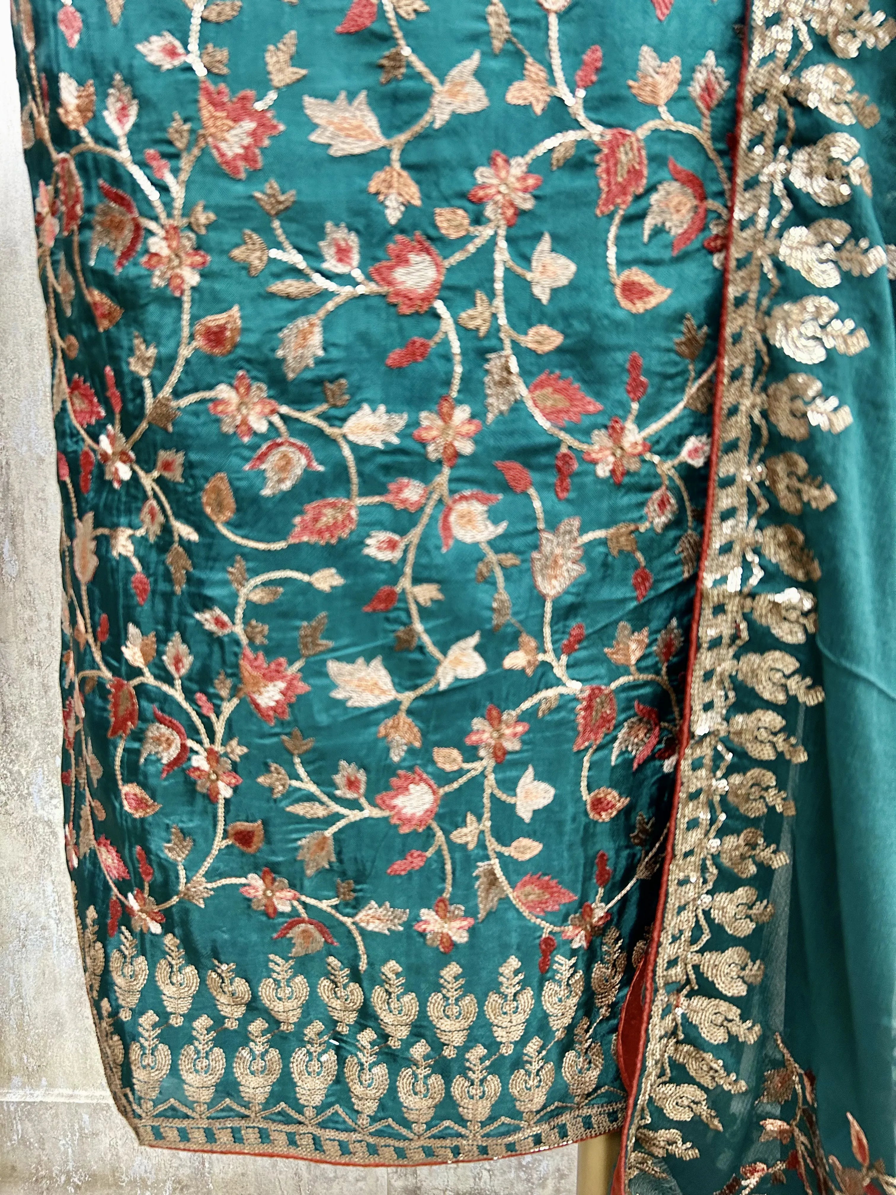 Opada silk embroidered unstitched suit