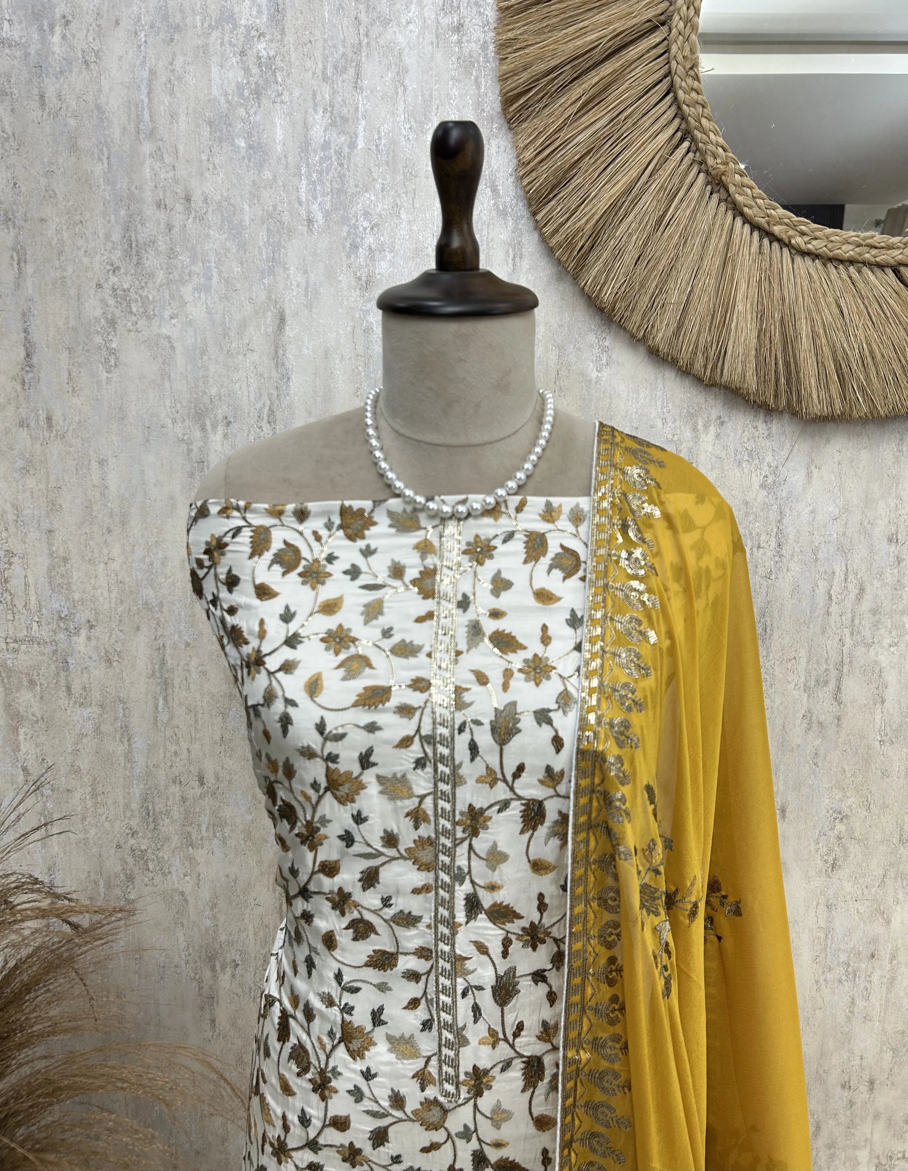 Opada silk embroidered unstitched suit