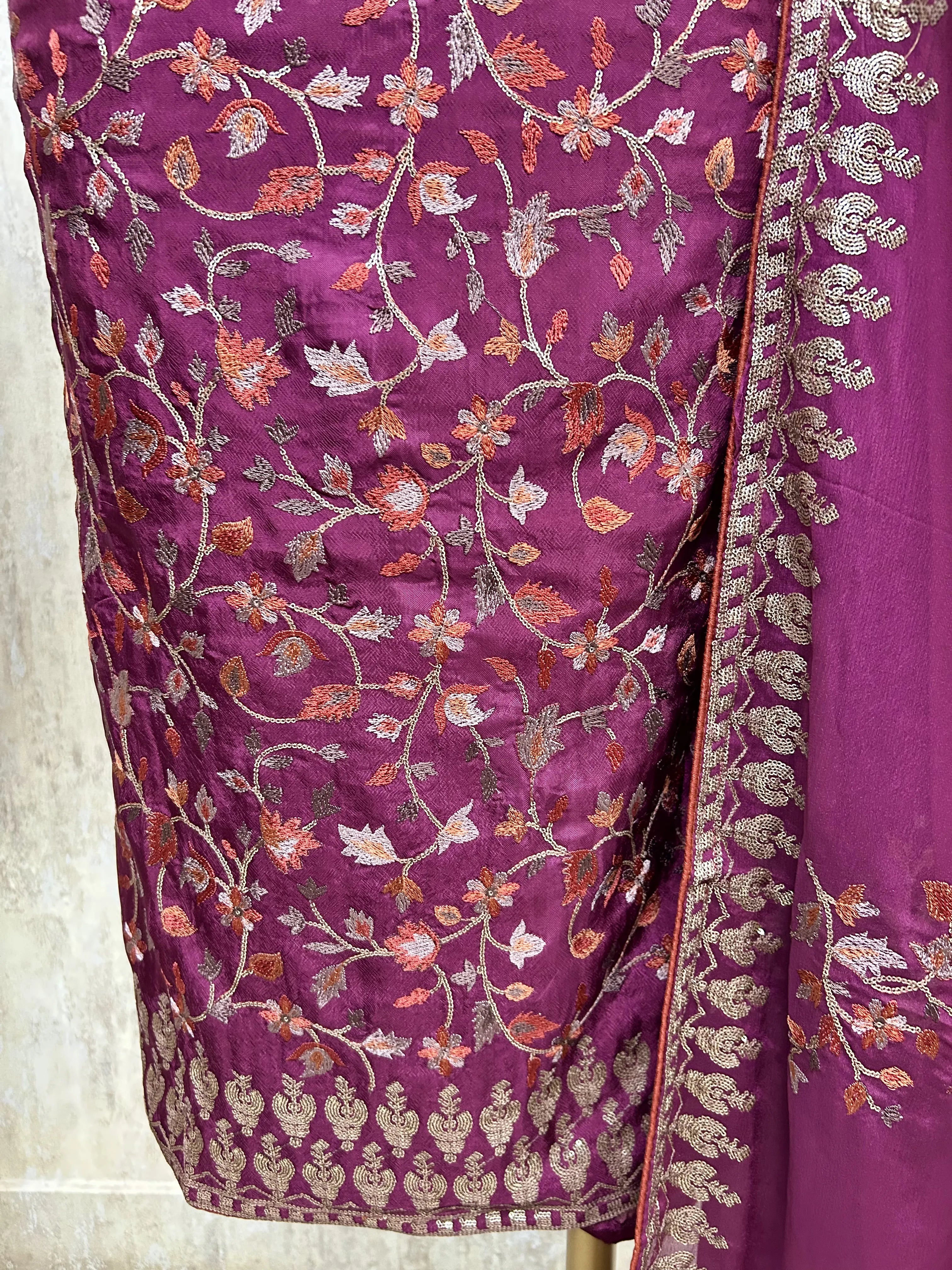 Opada silk embroidered unstitched suit
