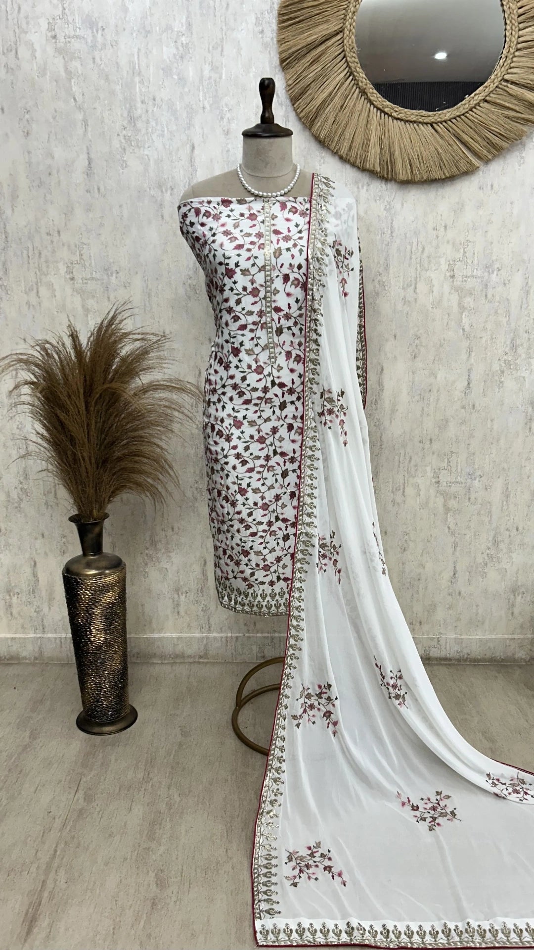Opada silk embroidered unstitched suit