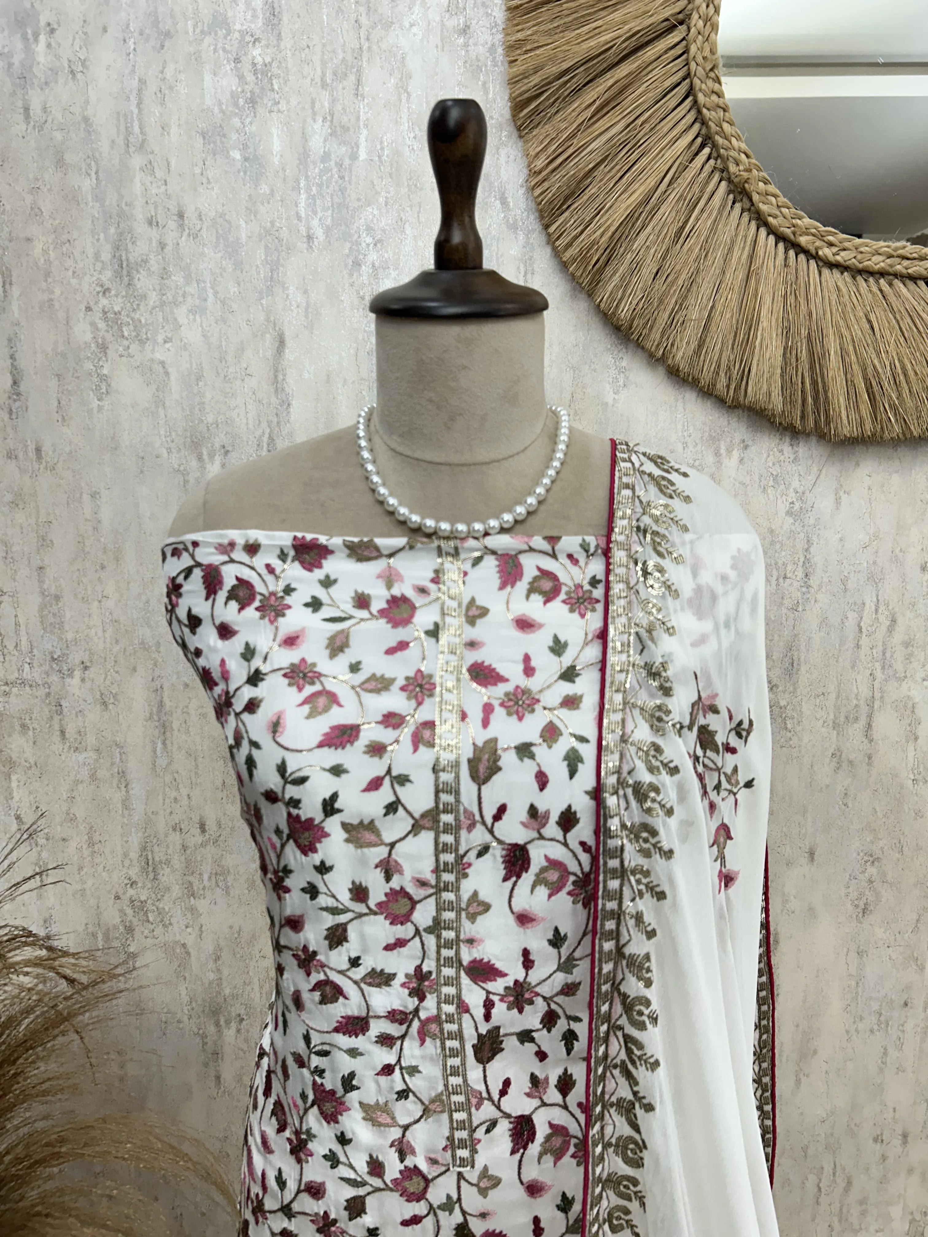 Opada silk embroidered unstitched suit