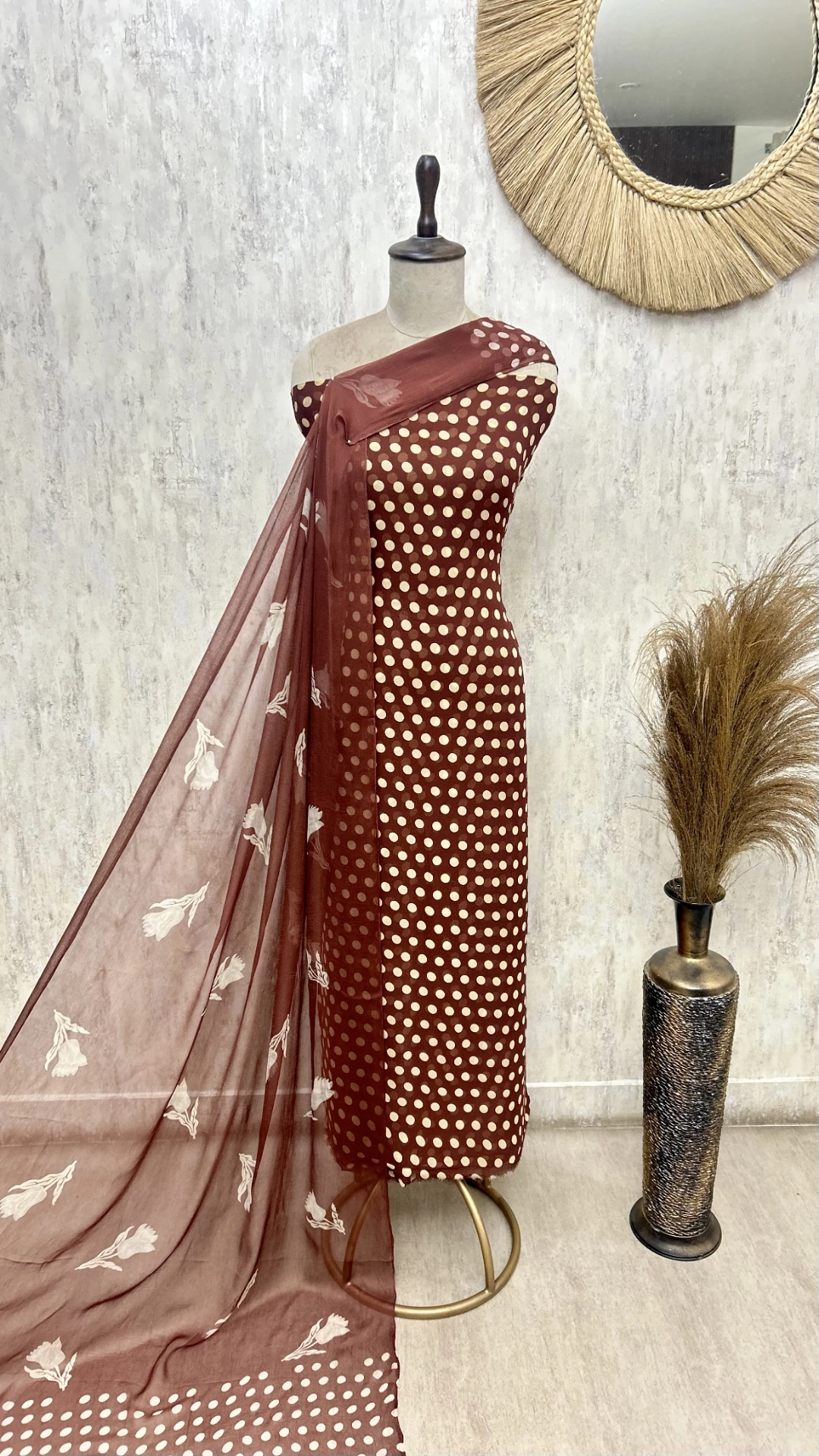 Retro Polka Dot Unstitched Suit