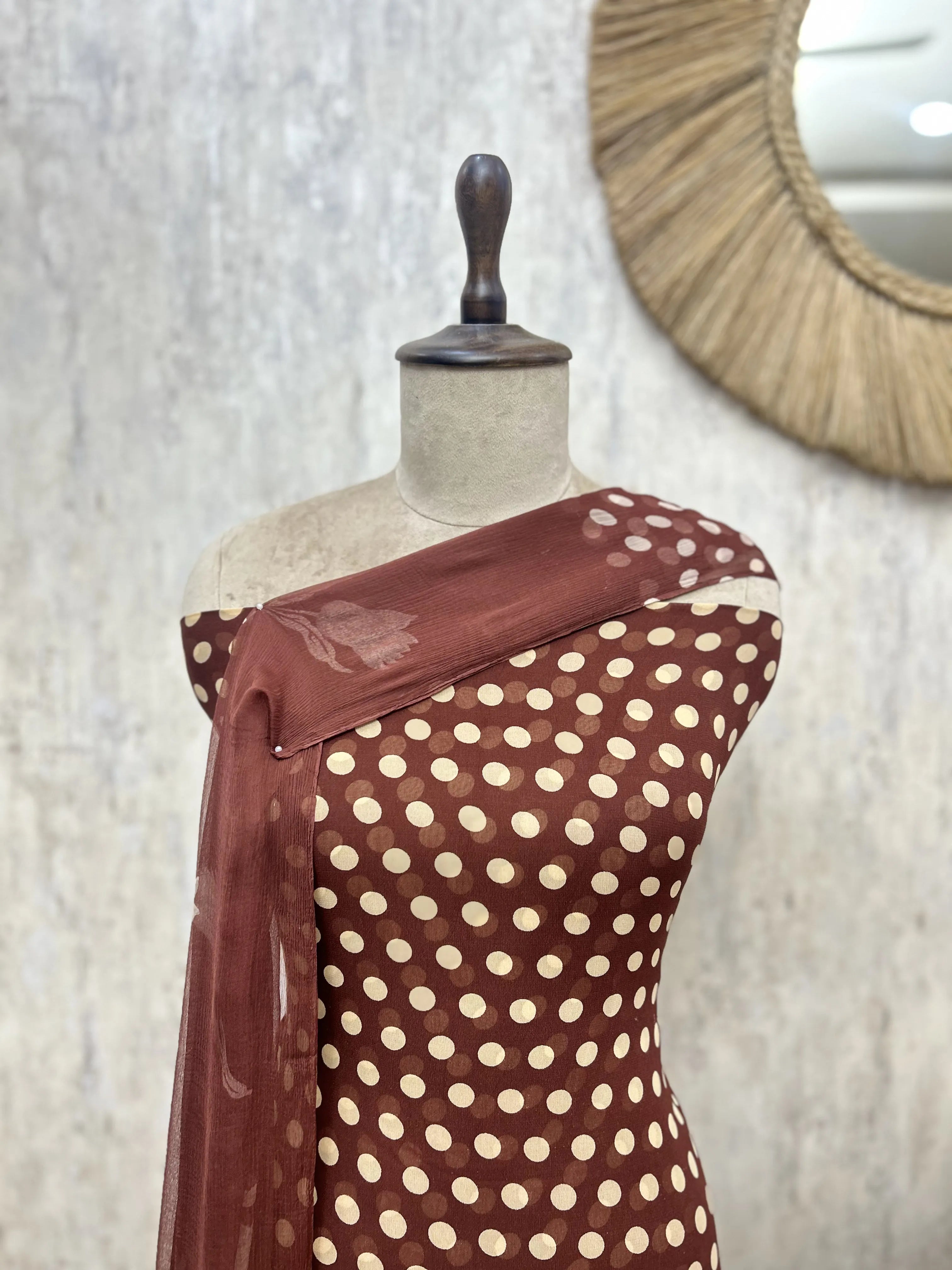 Retro Polka Dot Unstitched Suit