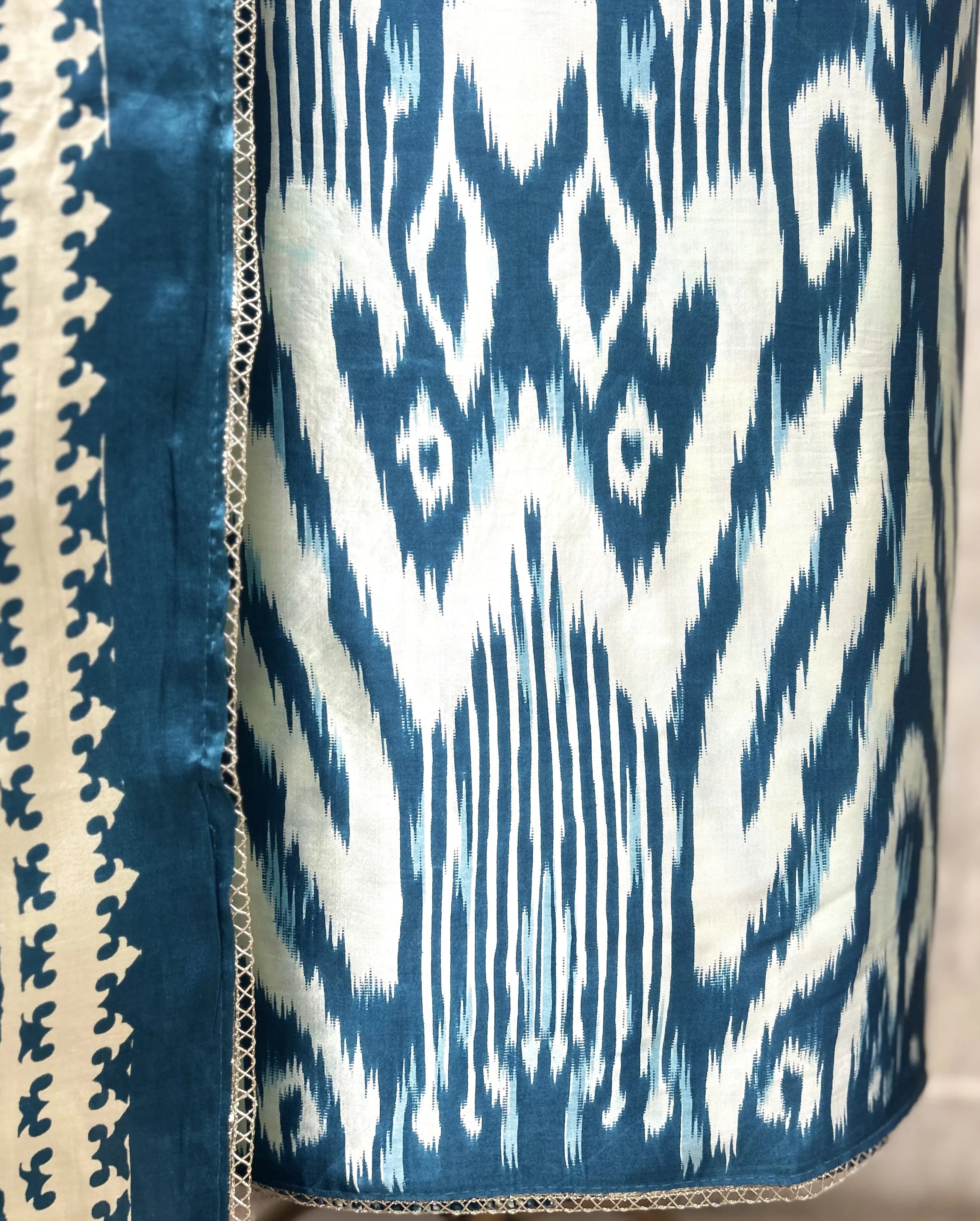 The Ikat Paisley Gajji Silk Unstitched Suit