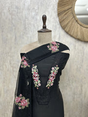 The V-Patti Lacework 70 Gram Pure Chanderi Unstitched Suits