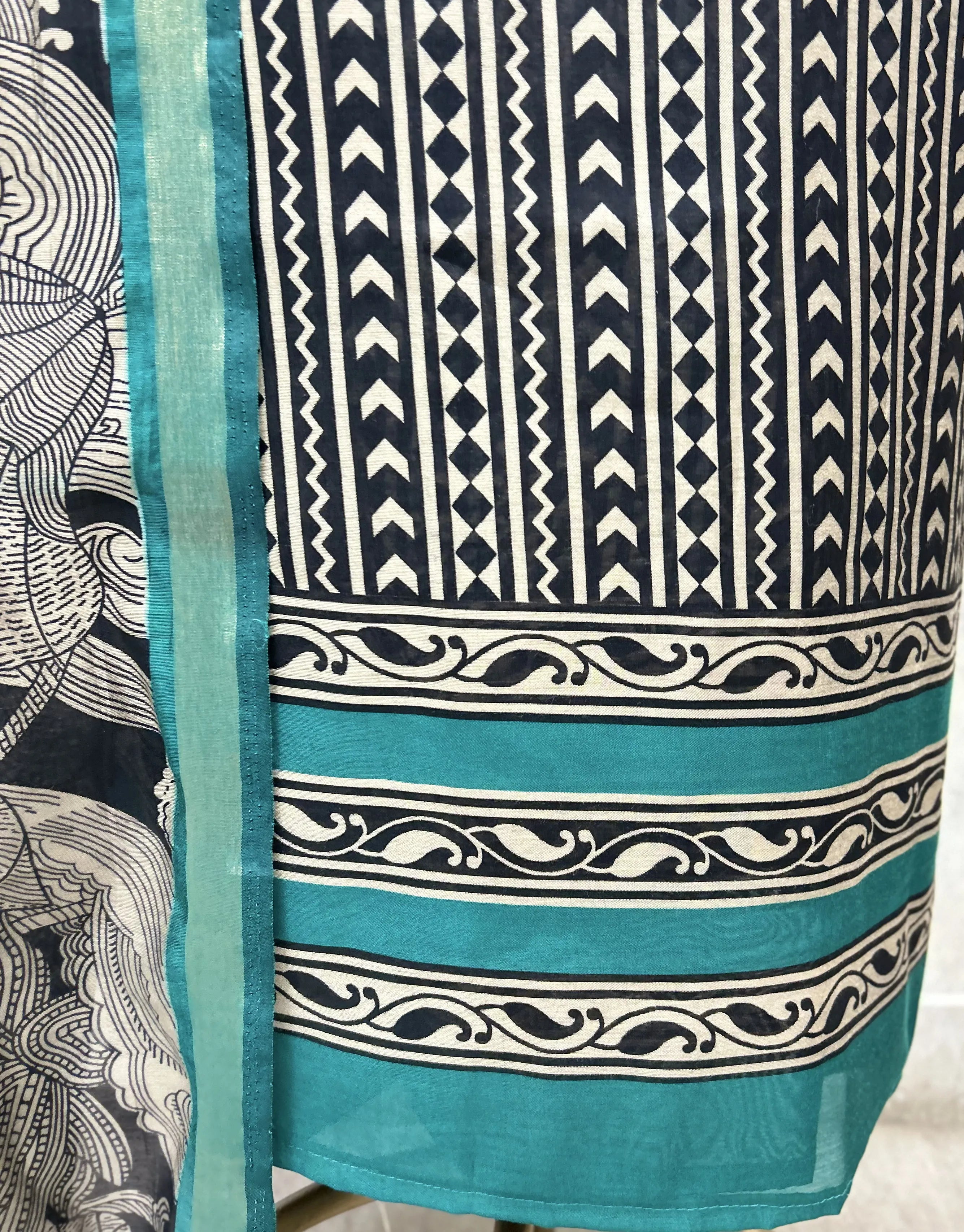 The Tribal Stripe Maheshwari Unstitched Suits