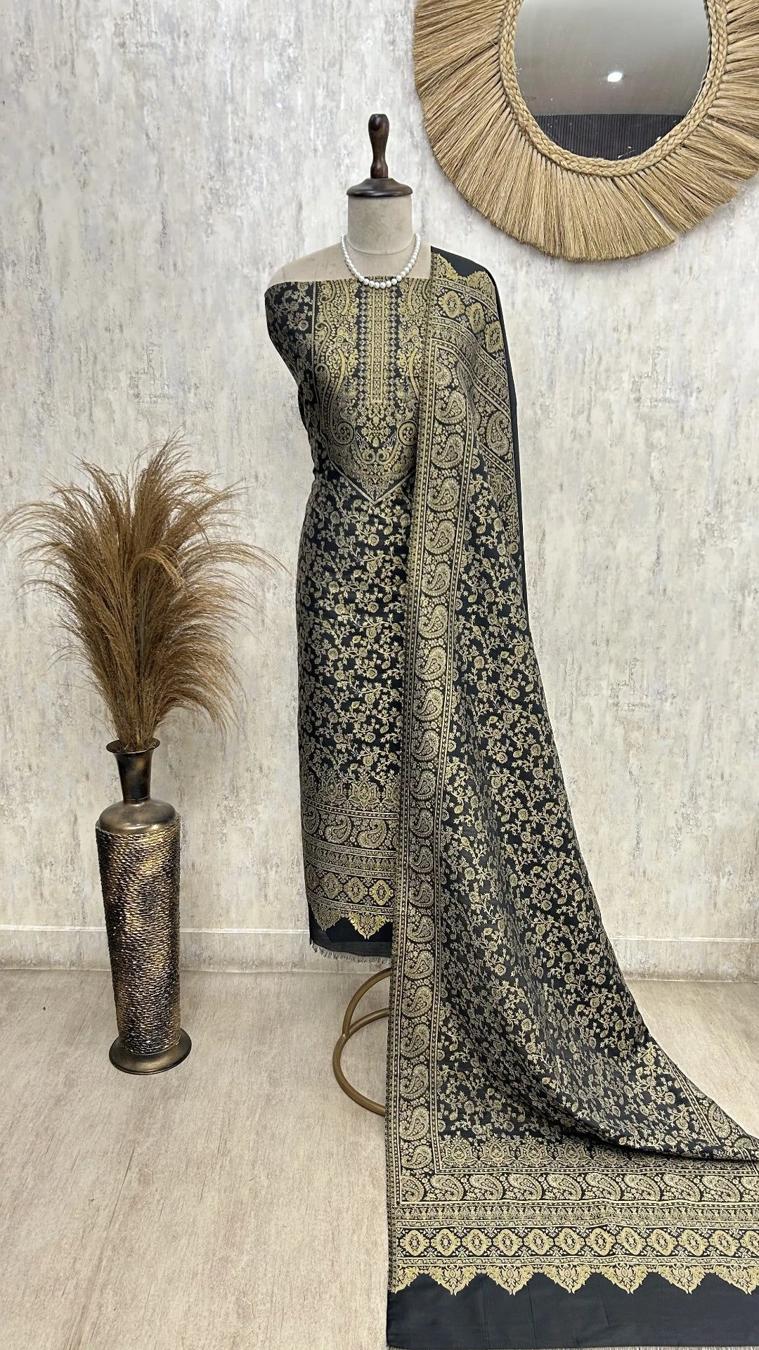 Paisley pashmina Unstitched suit