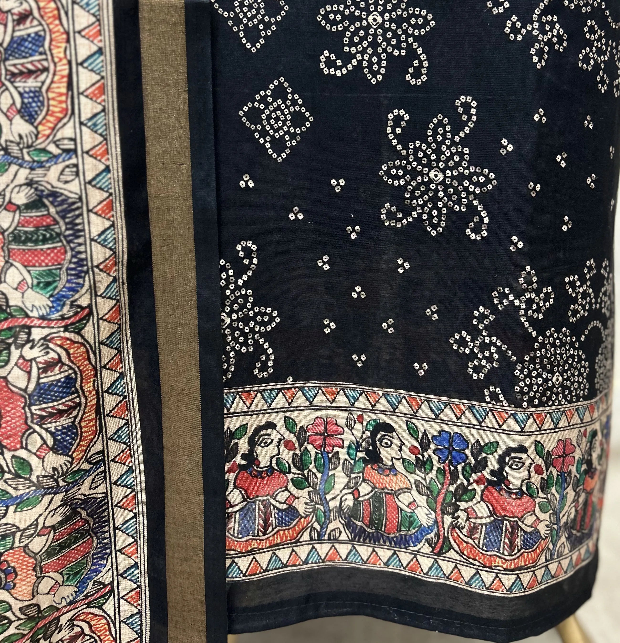 The Bandhani Maheshwari Unstitched Suits