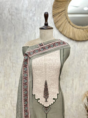 The Cypress Panel Mul Chanderi Unstitched Suits