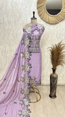 The Golden Rose Cutwork Mul Chanderi Unstitched Suits