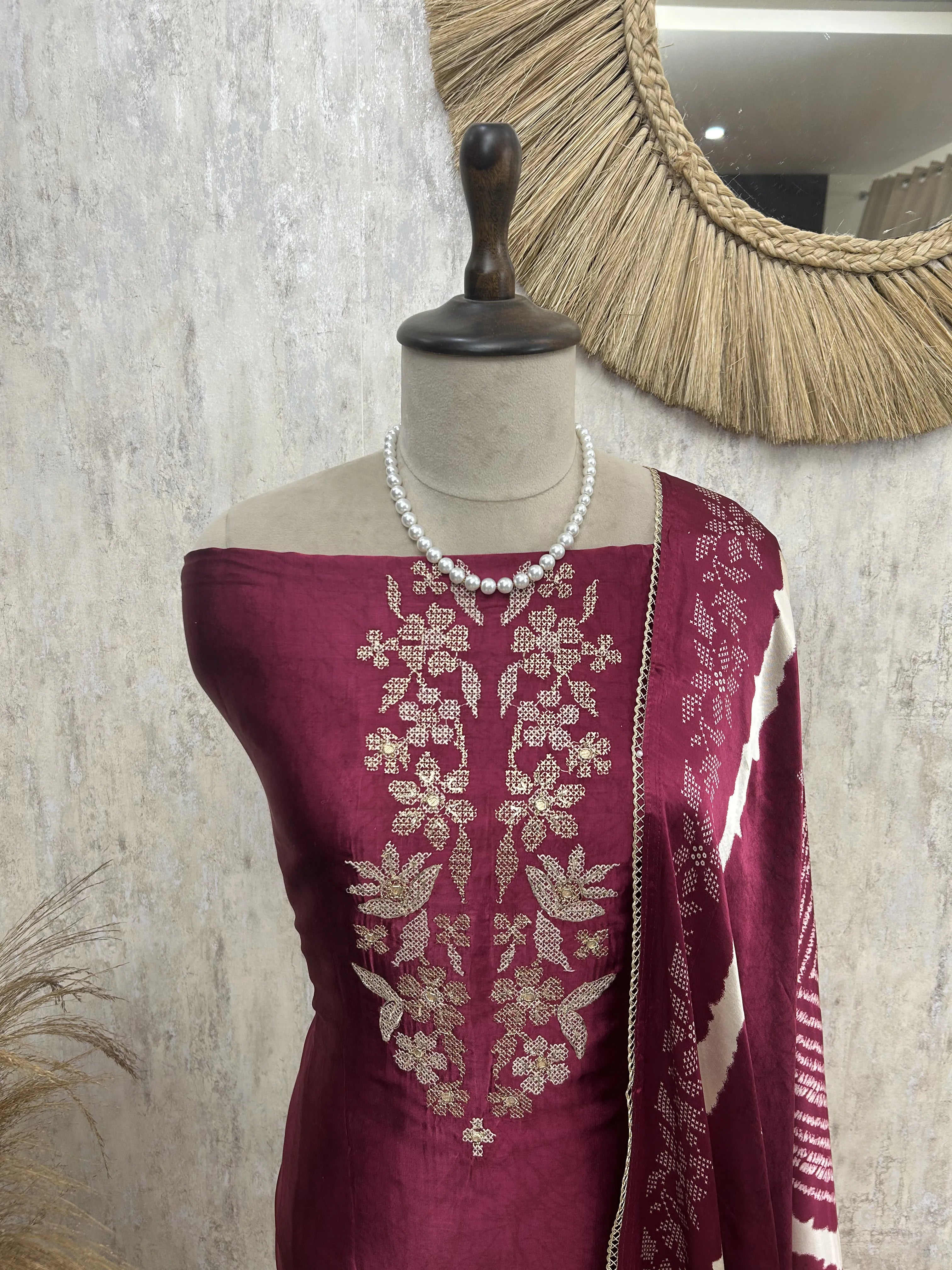 Premium Gajji Silk Unstitched suit