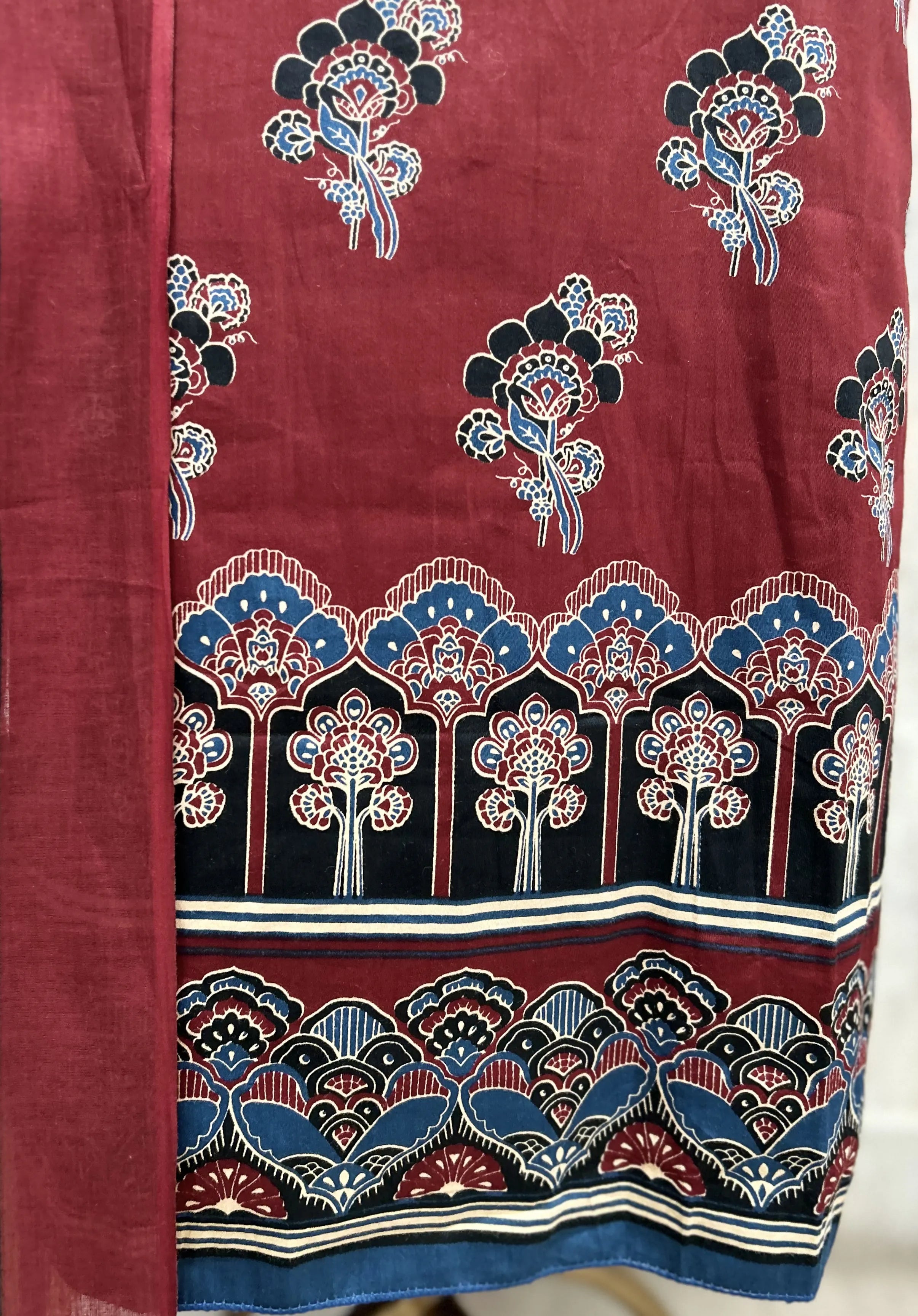 The Scalloped Arch Ajrakh Unstitched Suits