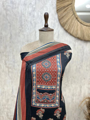 The Scalloped Arch Ajrakh Unstitched Suits