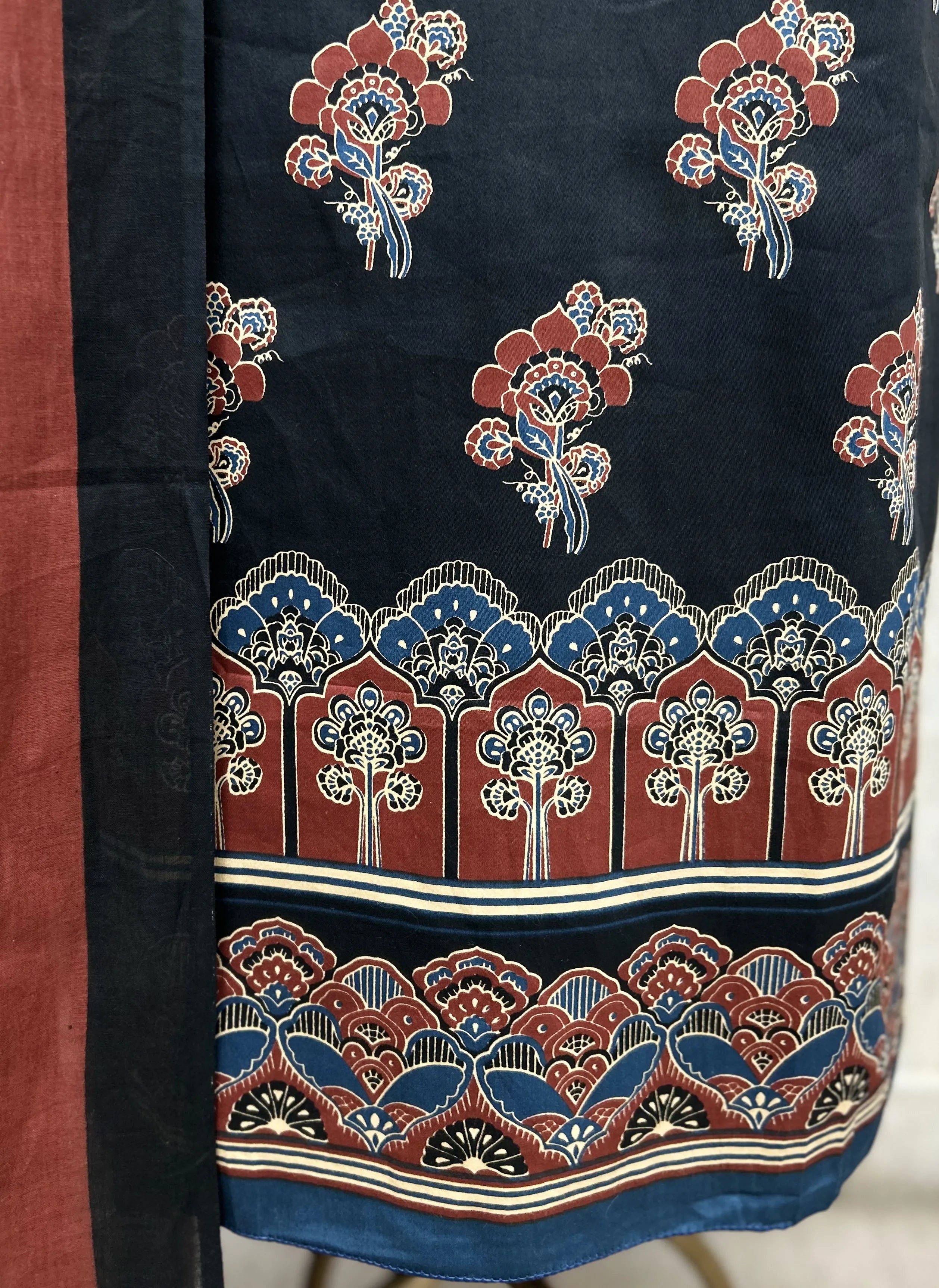 The Scalloped Arch Ajrakh Unstitched Suits