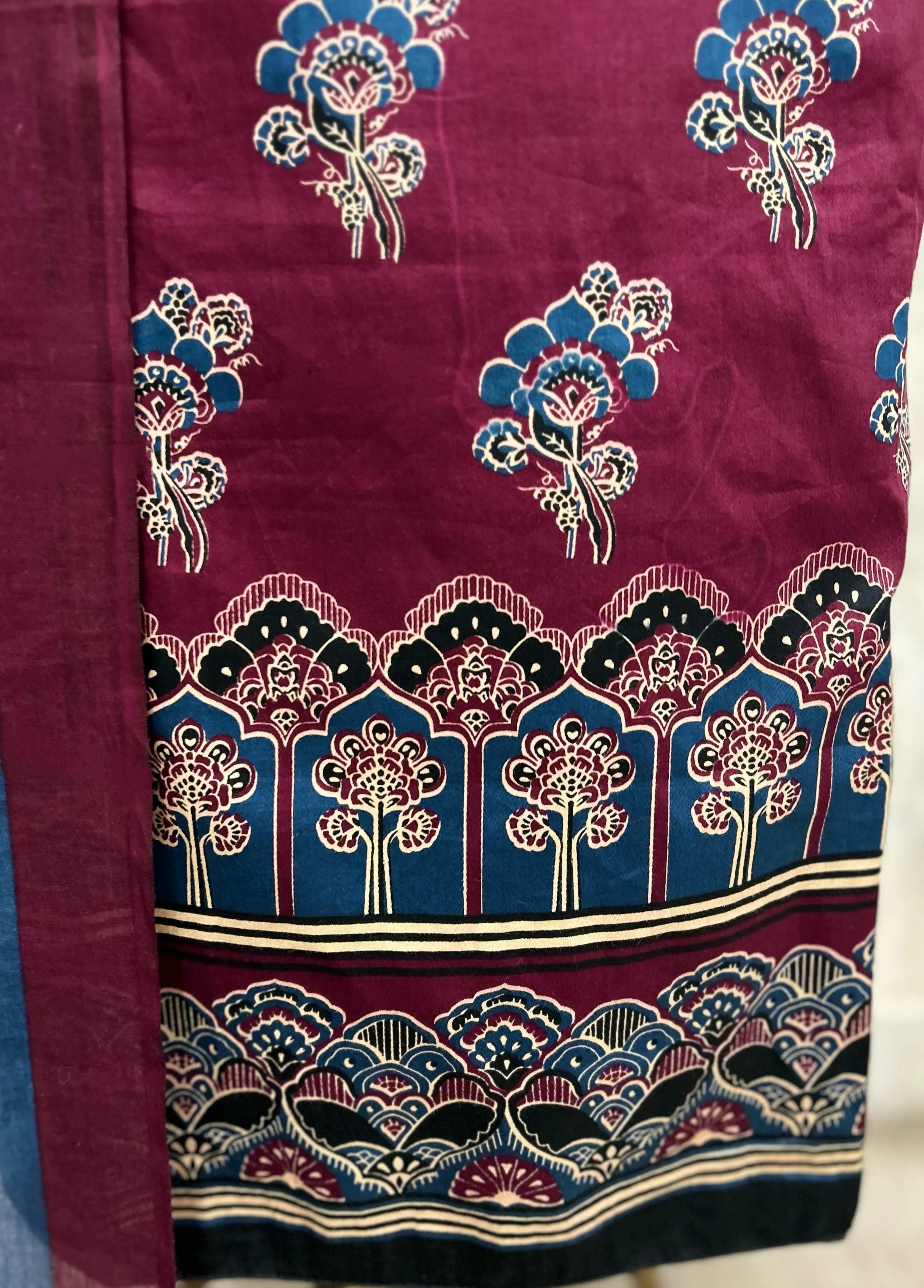 The Scalloped Arch Ajrakh Unstitched Suits