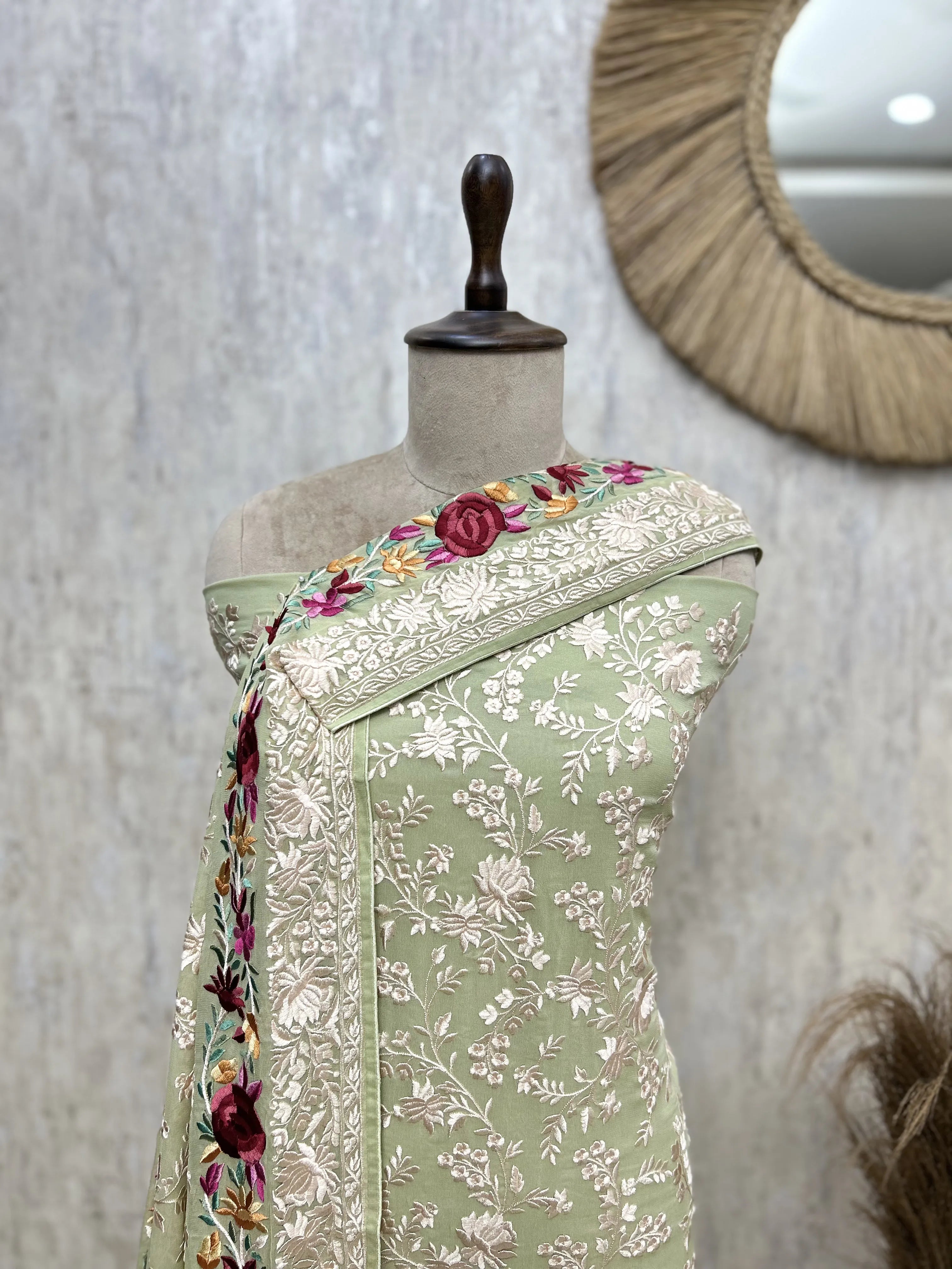 Resham Jaal Georgette Unstitched Suits