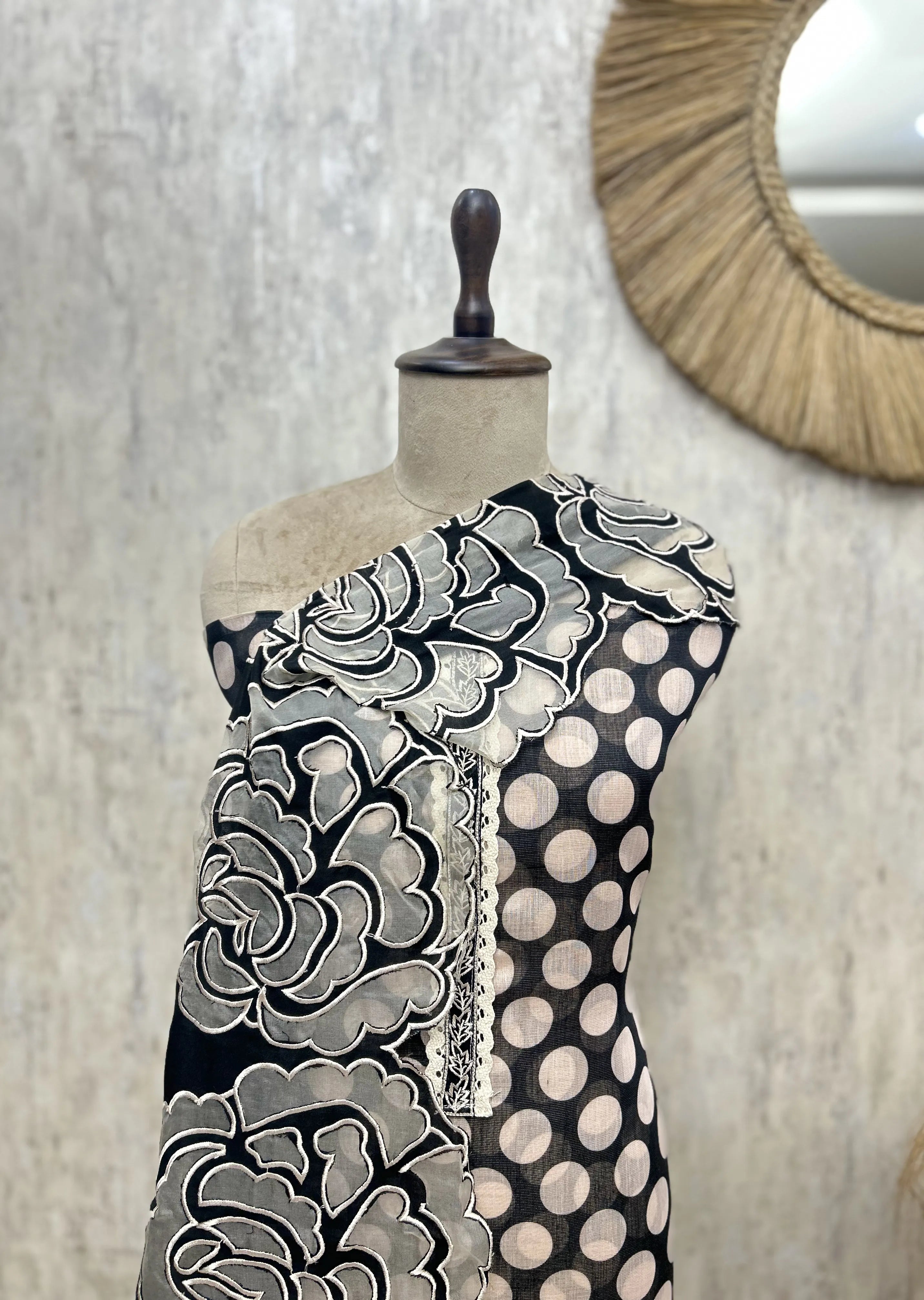 Polka Bloom Heritage Unstitched Suits