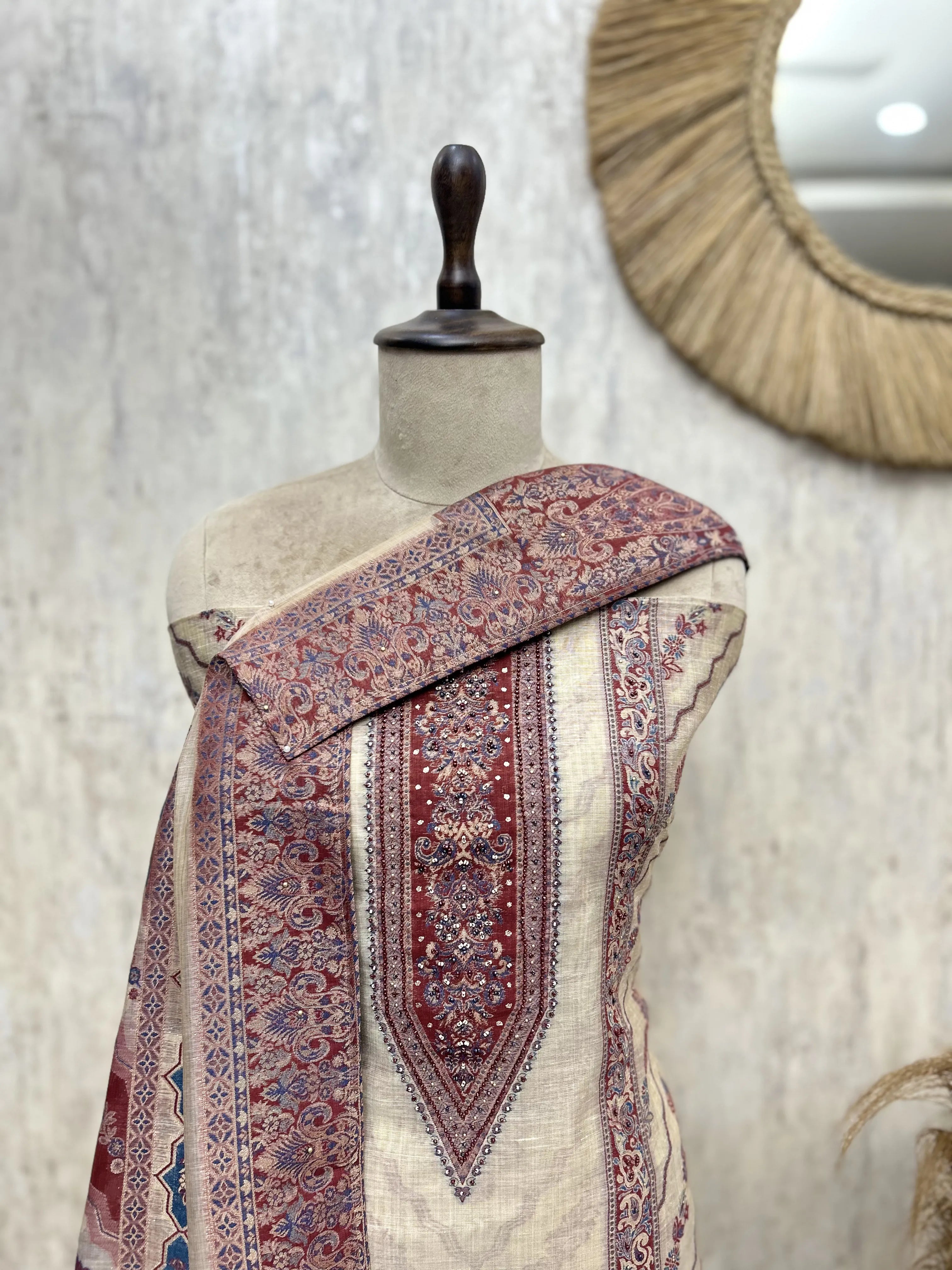 Woven Heritage Elegance  Unstitched Suits