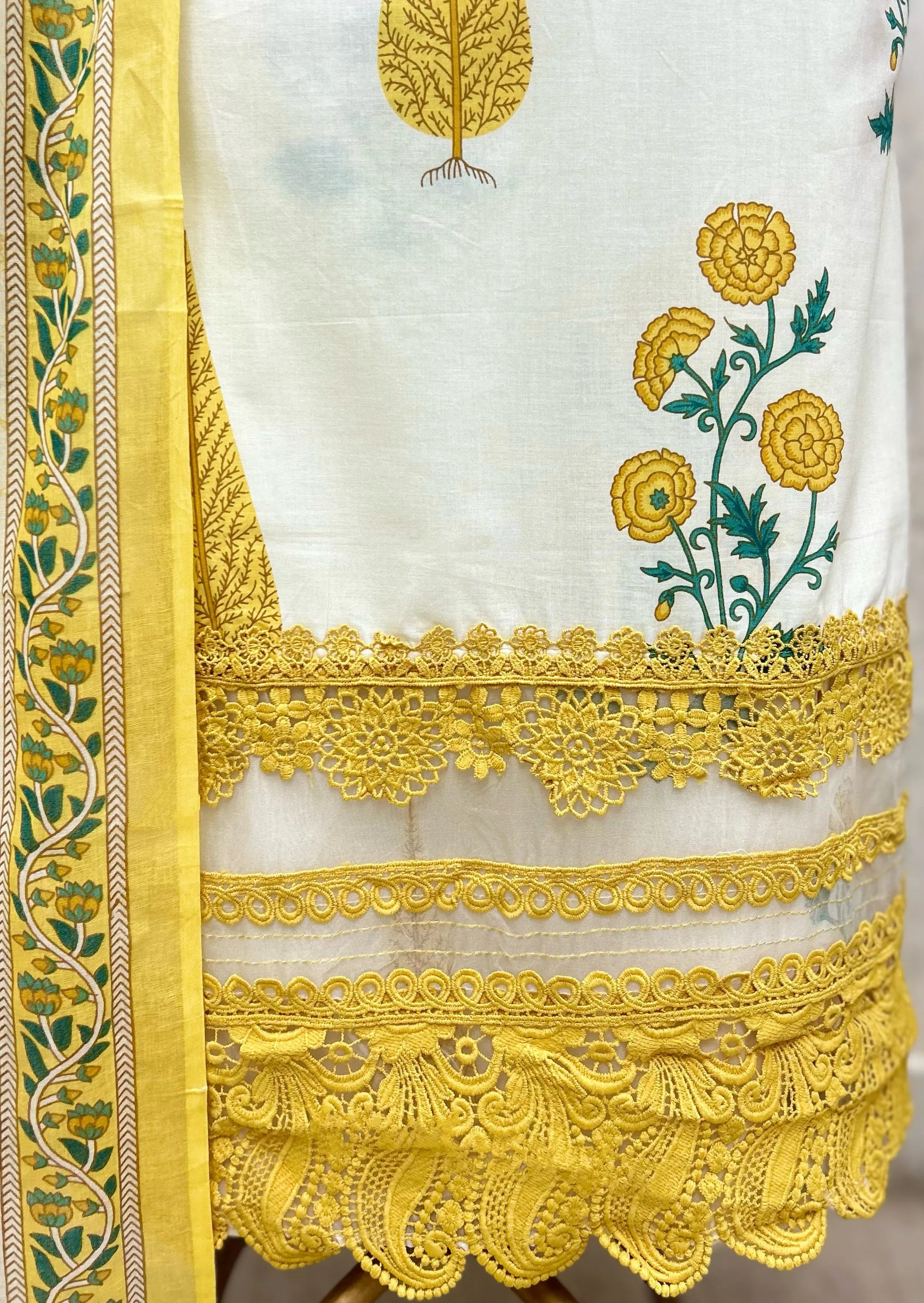 Botanical Grace Cotton Unstitched Suits
