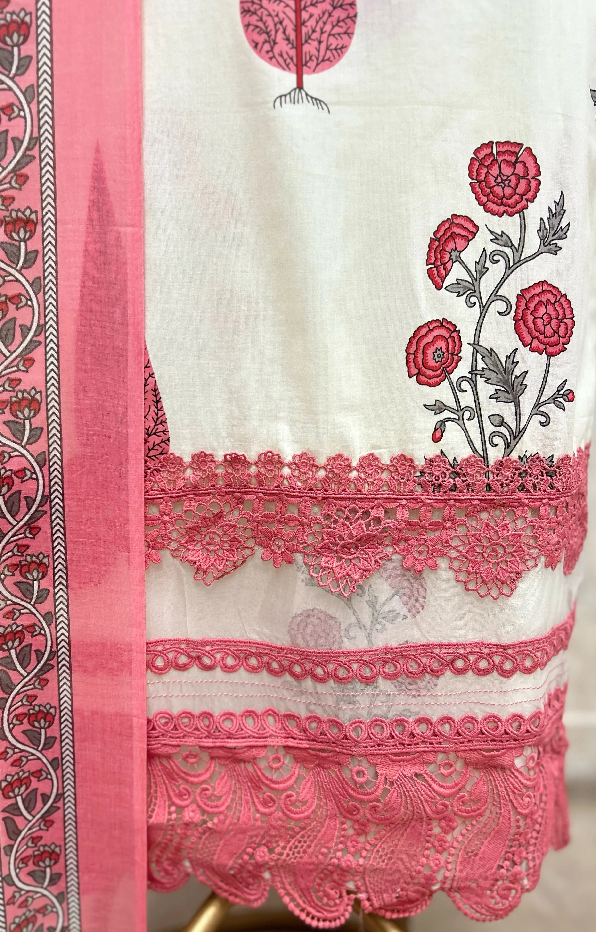 Botanical Grace Cotton Unstitched Suits