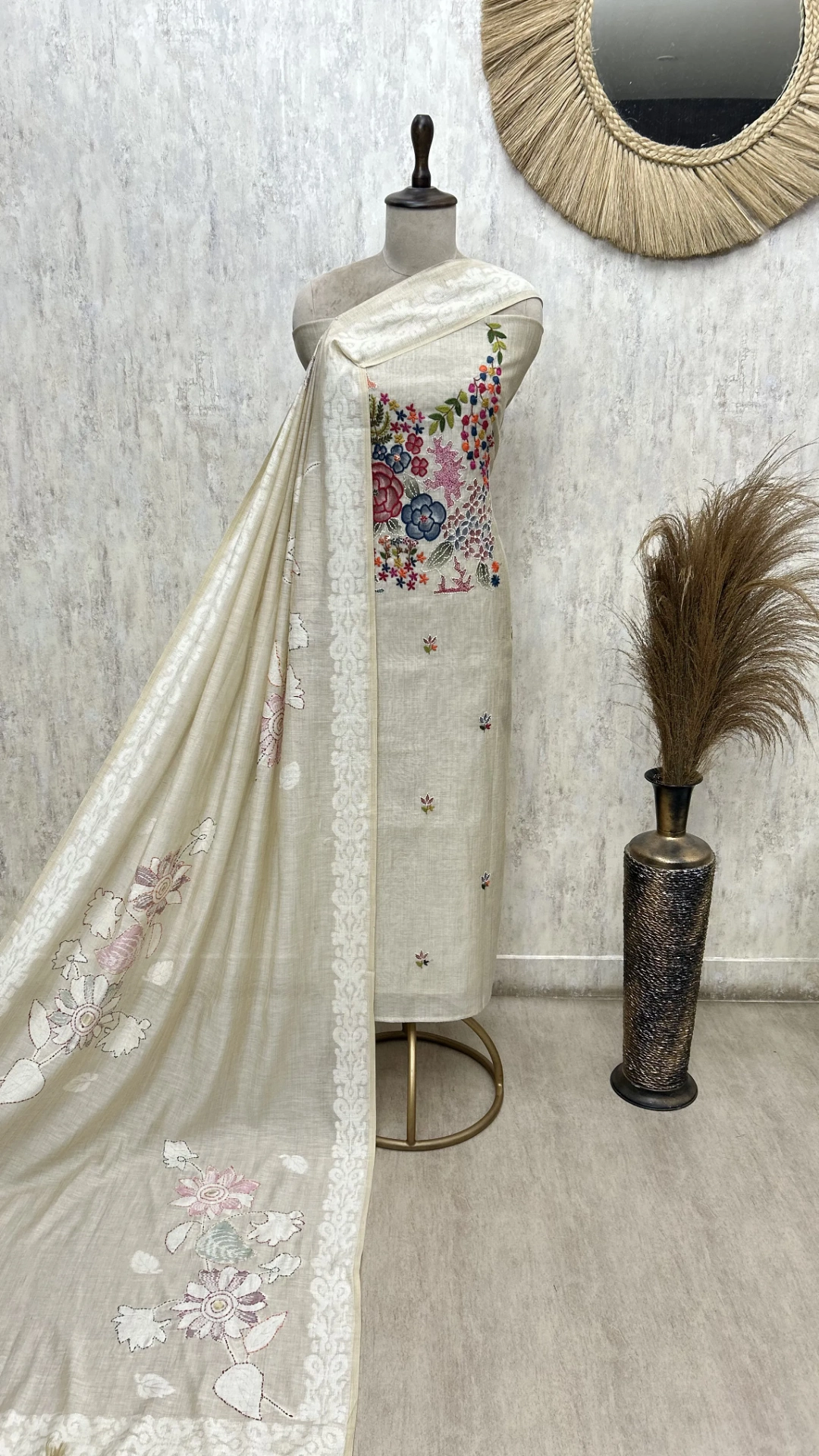 Floral Jamdani Essence Unstitched Suits