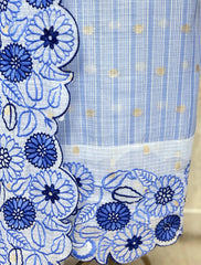 Petal Poetry Kota Cotton Unstitched Suit