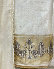Timeless Jamdani linen Plumage Unstitched Suits