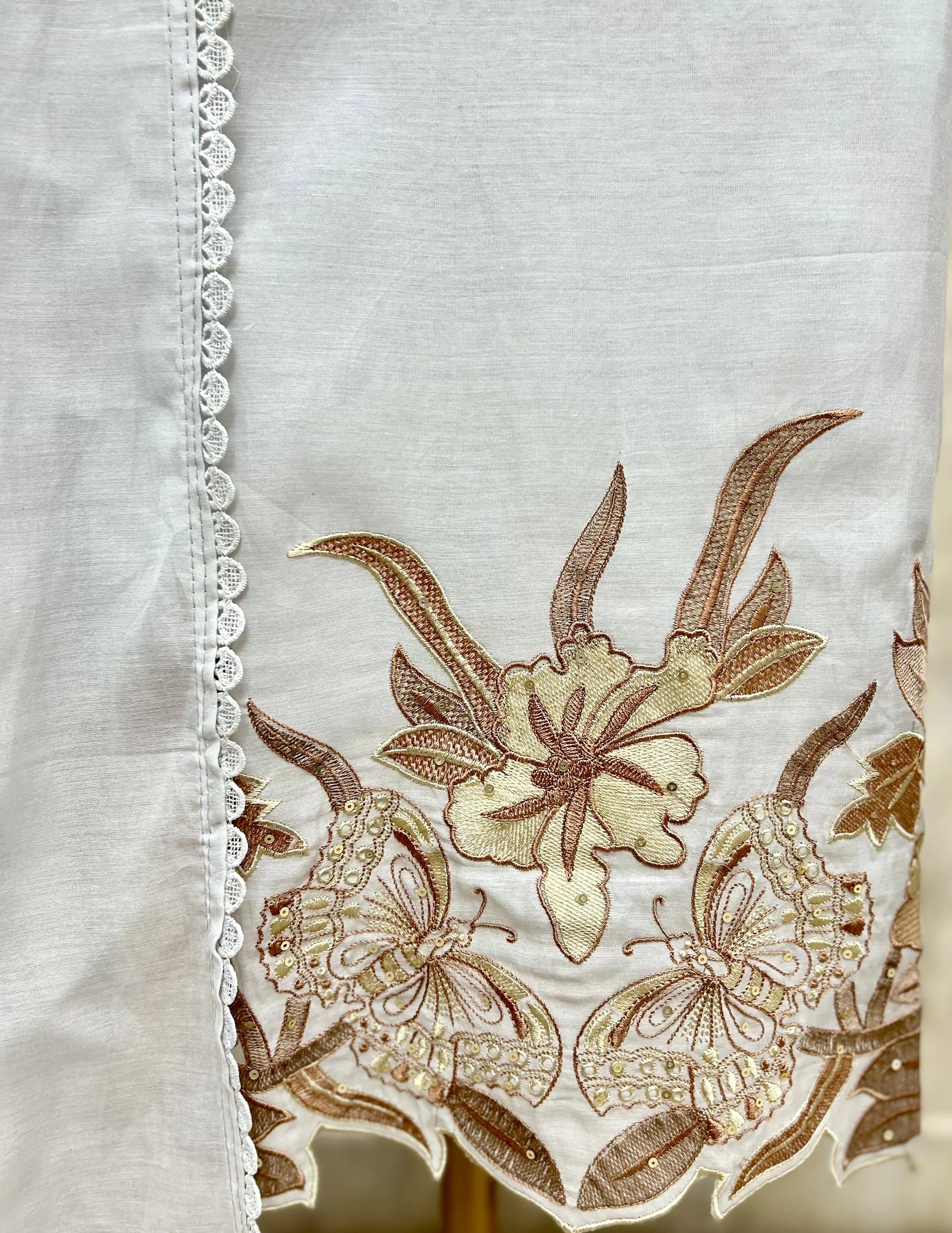 Butterfly Bloom Mul Cotton Unstitched Suits
