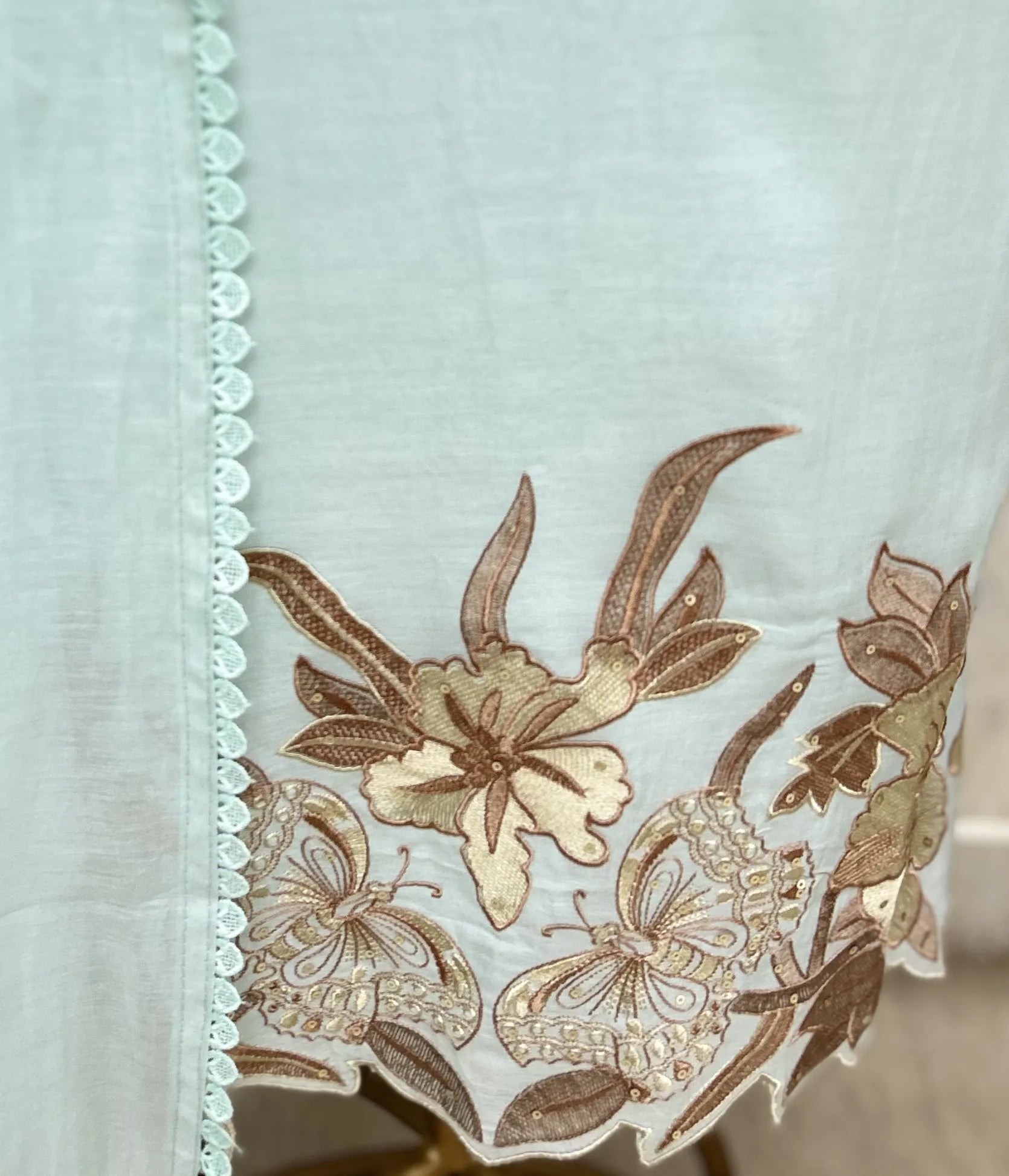 Butterfly Bloom Mul Cotton Unstitched Suits