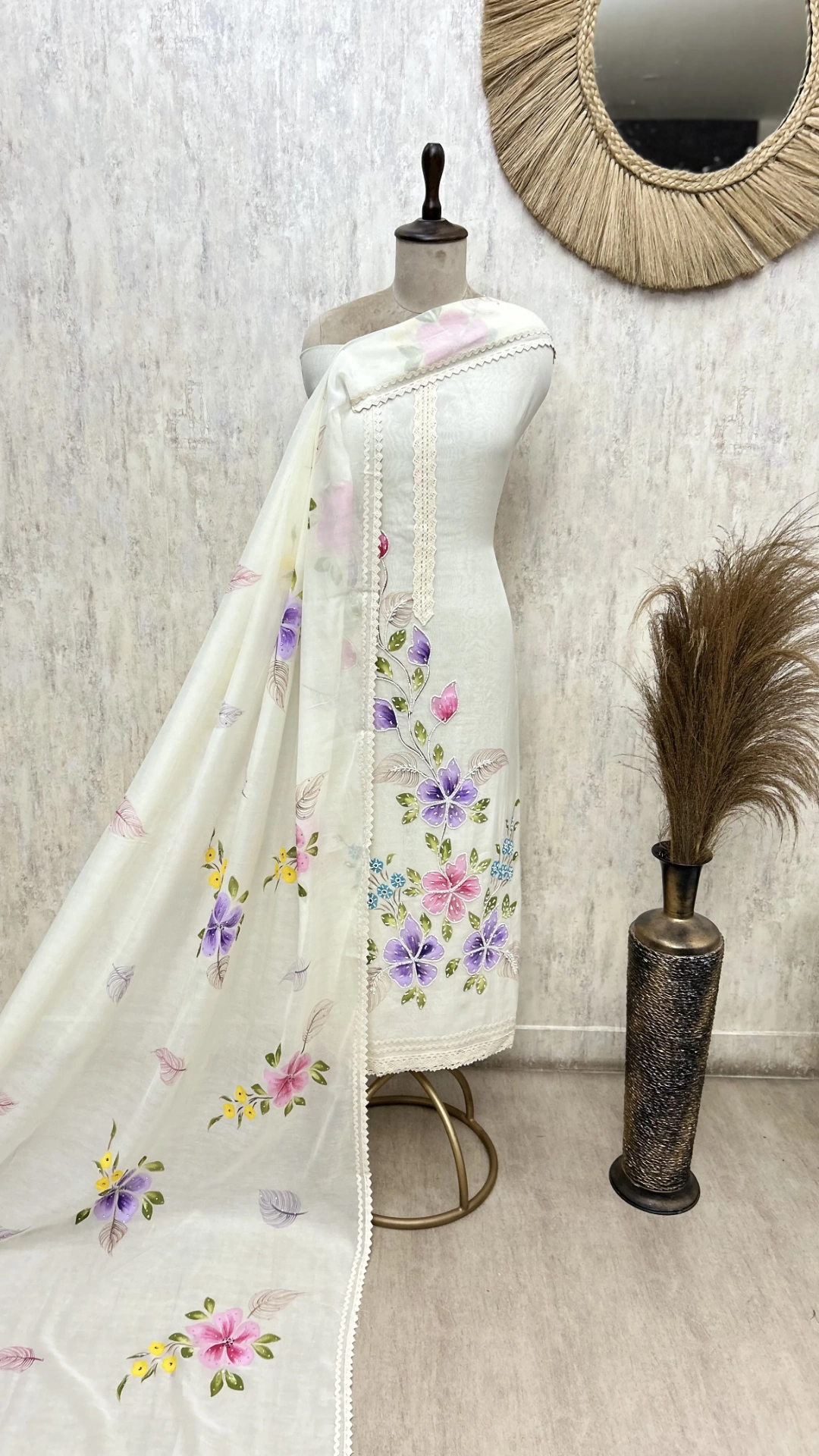 Handpainted Bloomscape Unstitched Suits