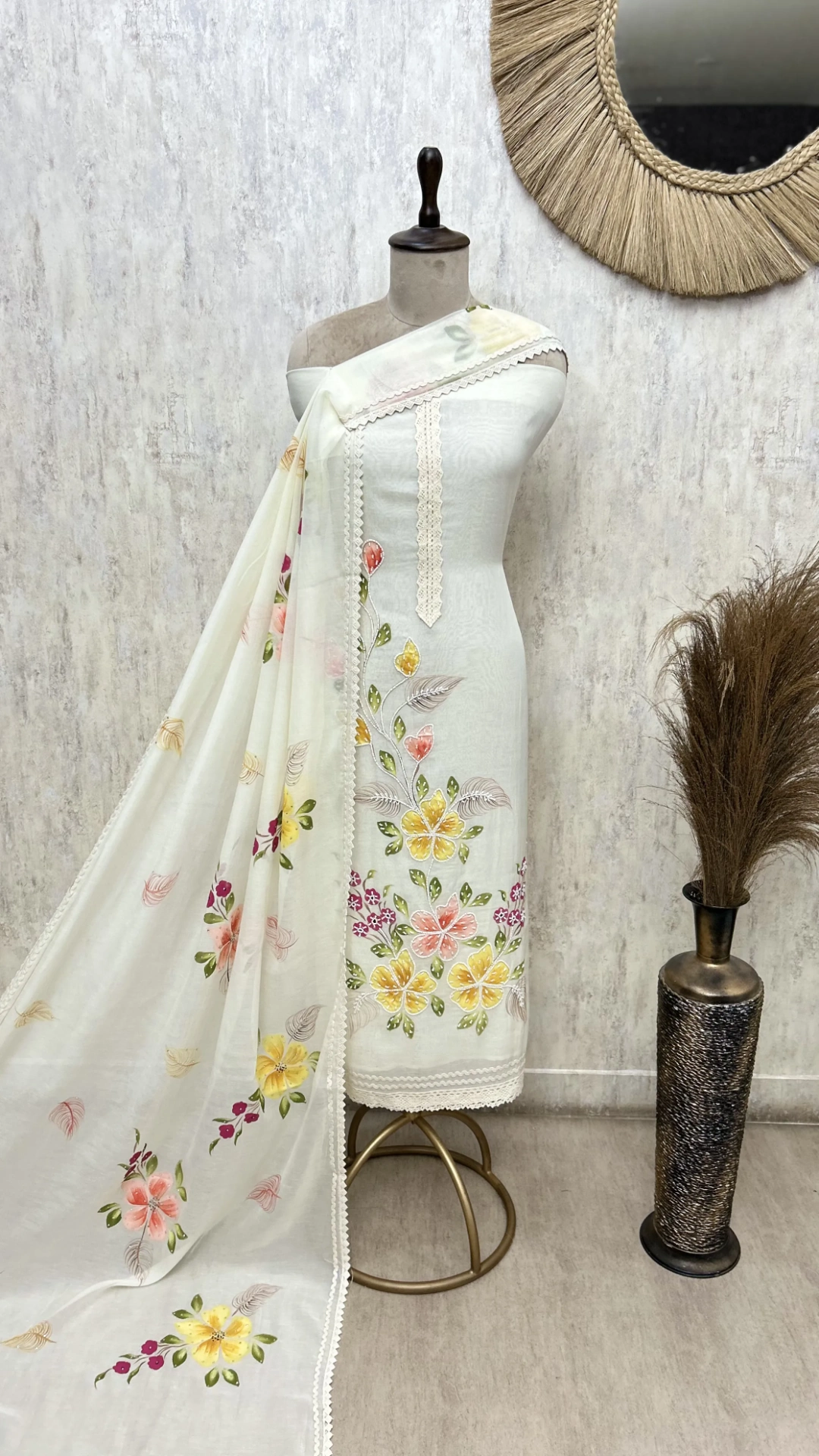 Handpainted Bloomscape Unstitched Suits