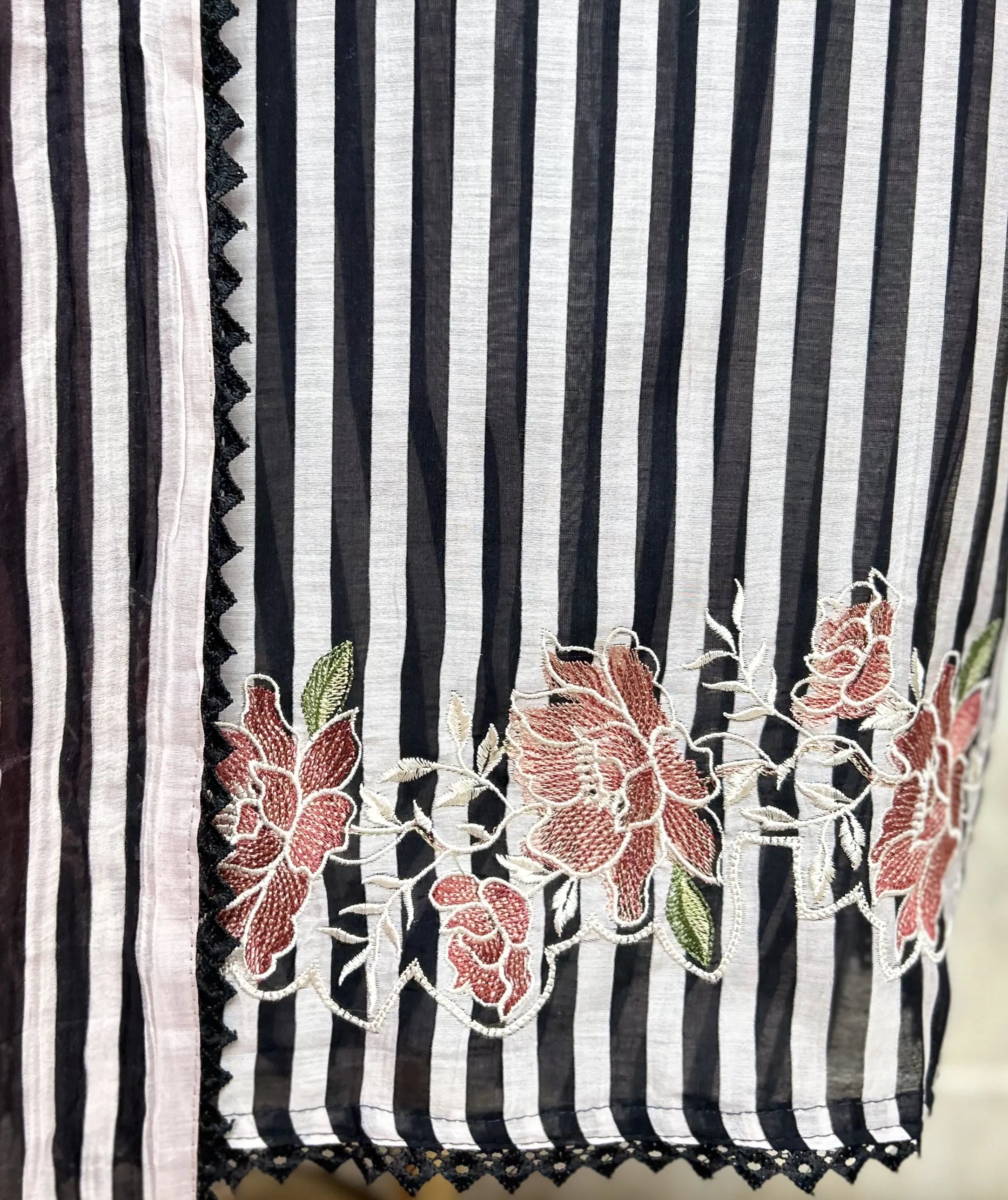 Petals & Pinstripes Mul Cotton Unstitched Suits