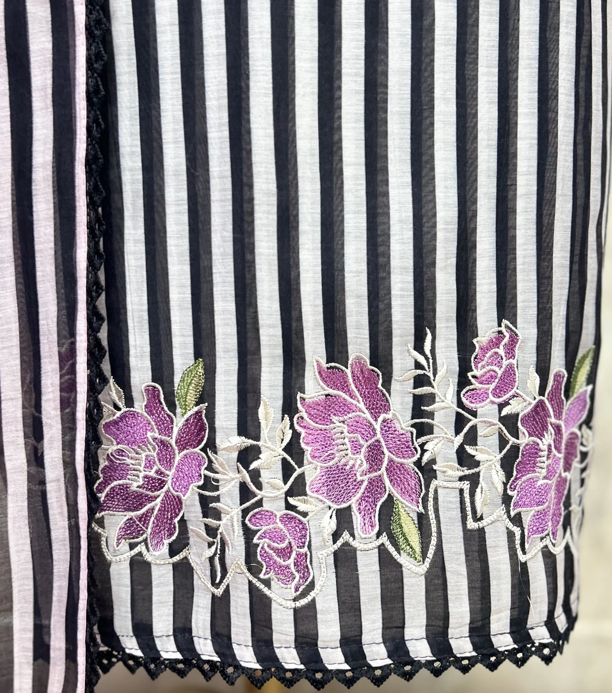 Petals & Pinstripes Mul Cotton Unstitched Suits
