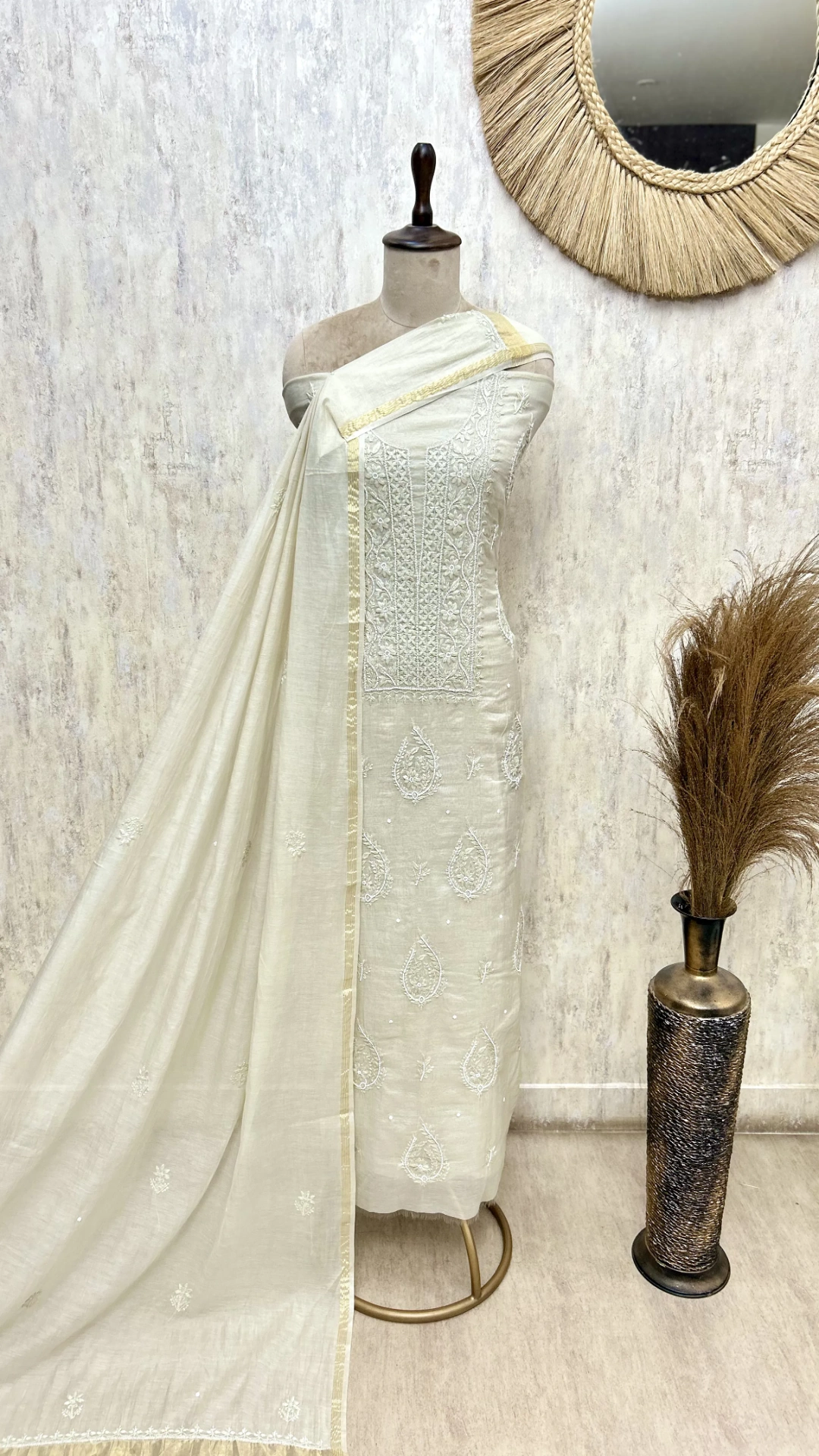 Premium Mul Cotton Embroidered Unstitched Suits