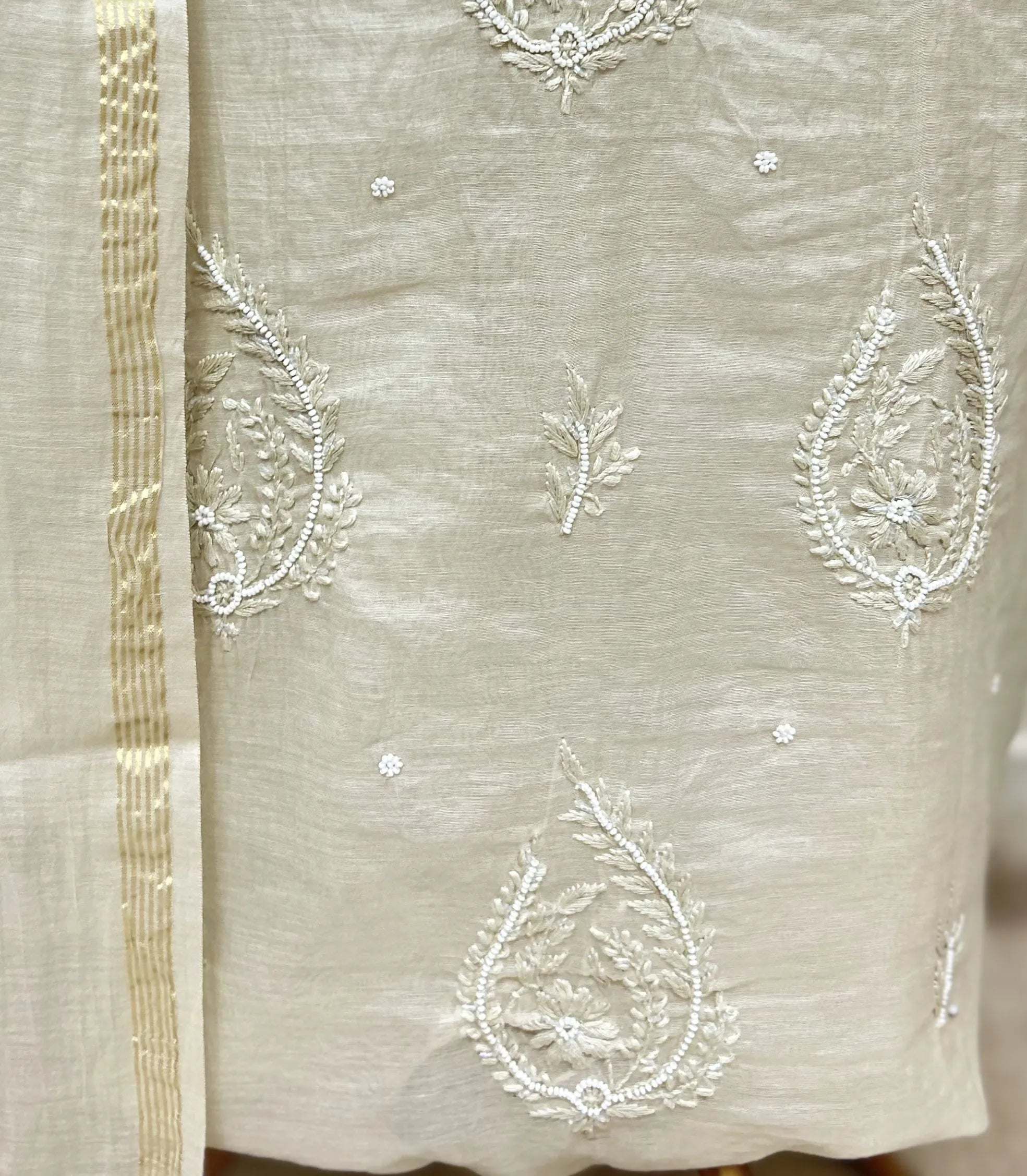 Premium Mul Cotton Embroidered Unstitched Suits