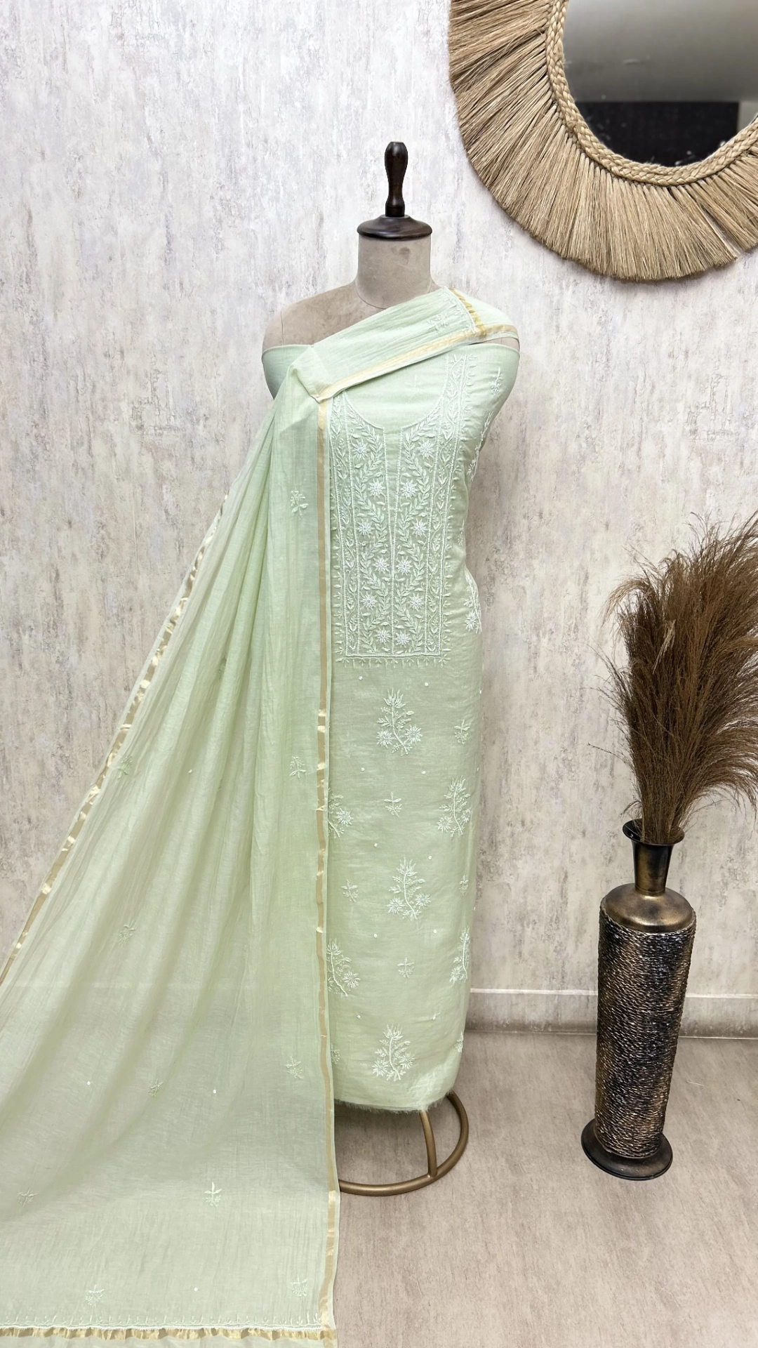 Premium Mul Cotton Embroidered Unstitched Suits
