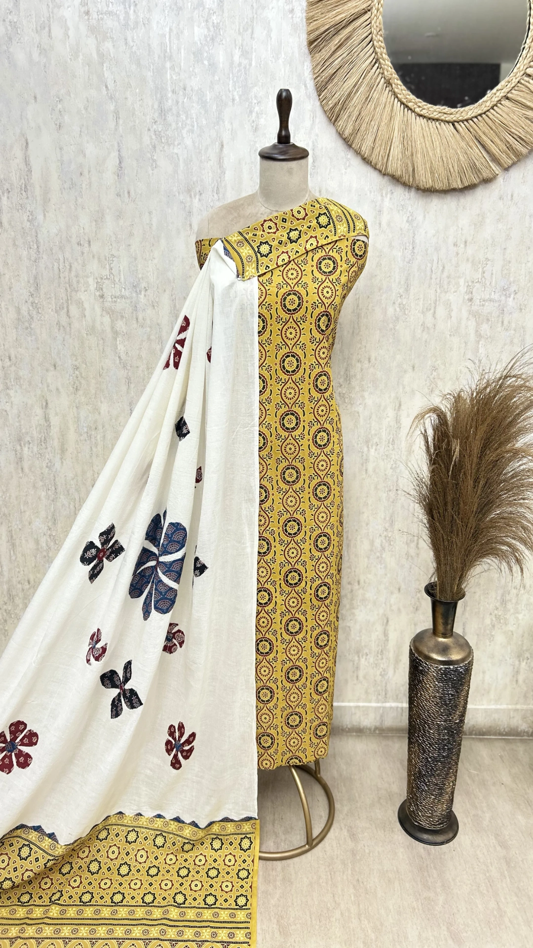 Timeless Bloomscape Cotton Unstitched Suits